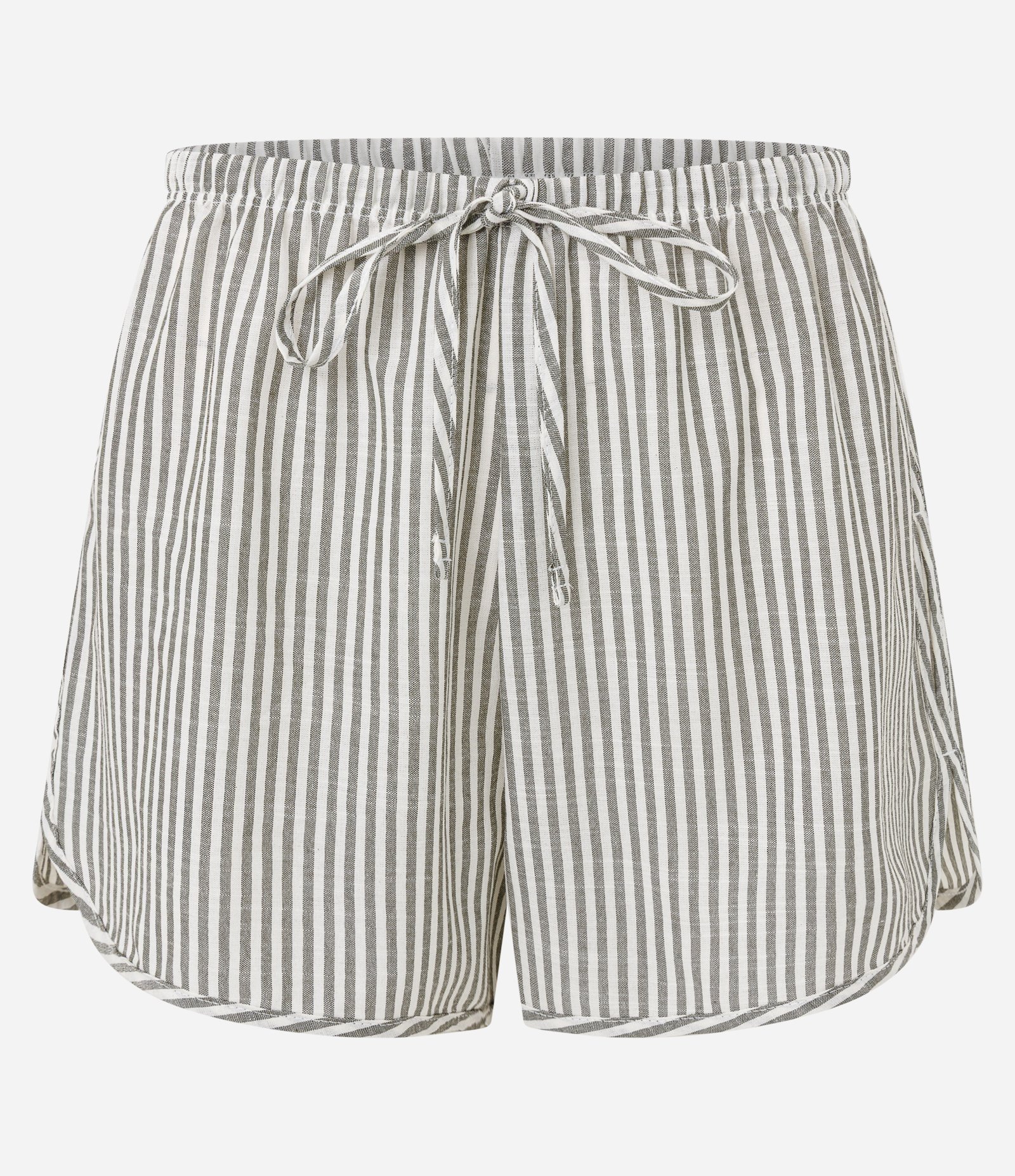 Saída de Praia Short Soltinho com Estampa de Listras Cinza 4