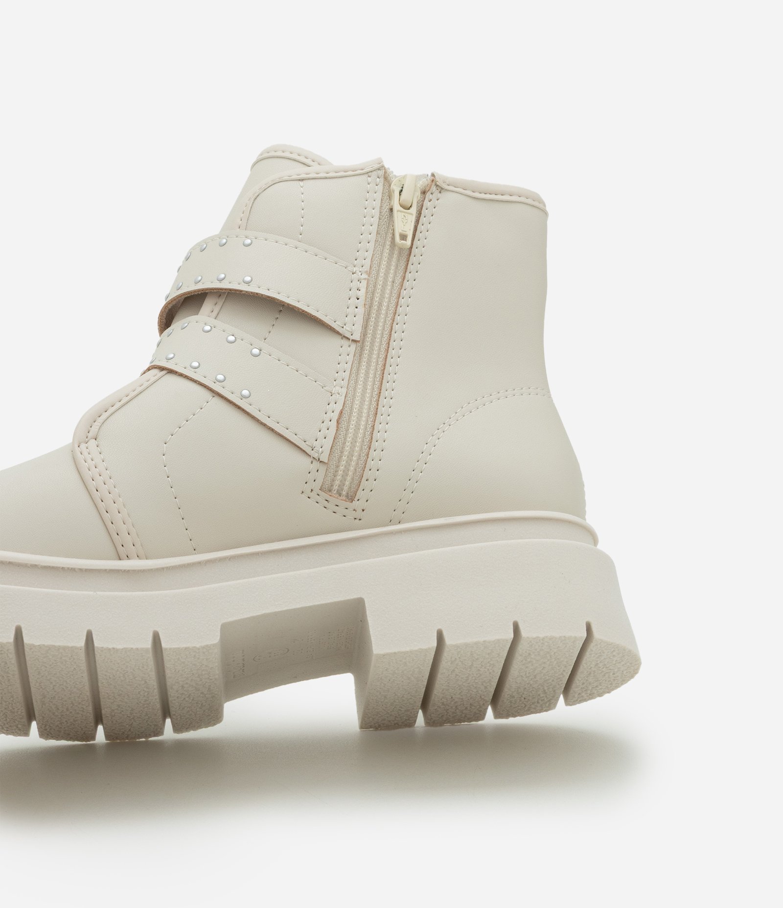 Bota Infantil Coturno com Fivelas – Tam 28 a 35 Off White 4