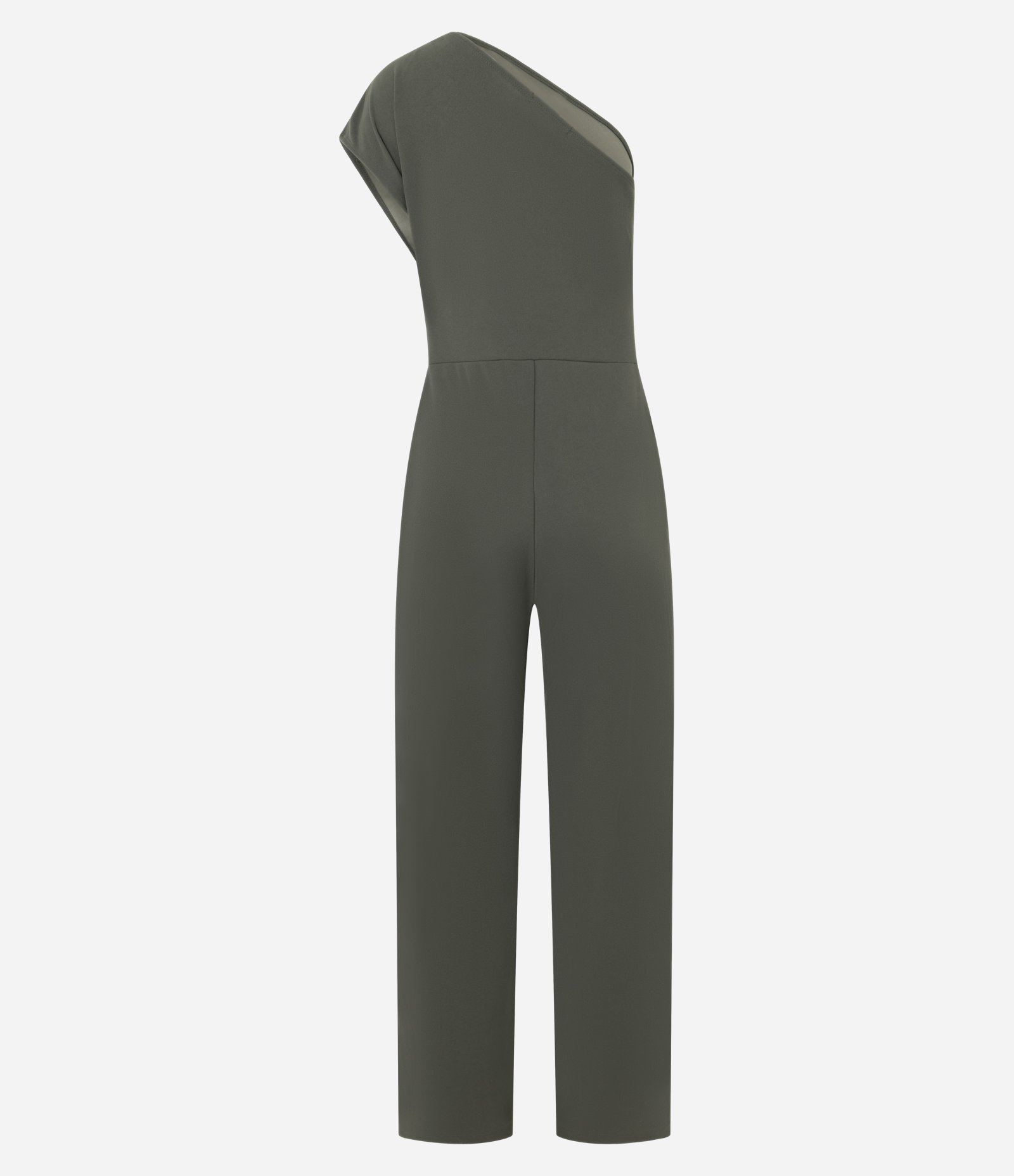 Macacão com Um Ombro Só e Recorte na Cintura Verde 2