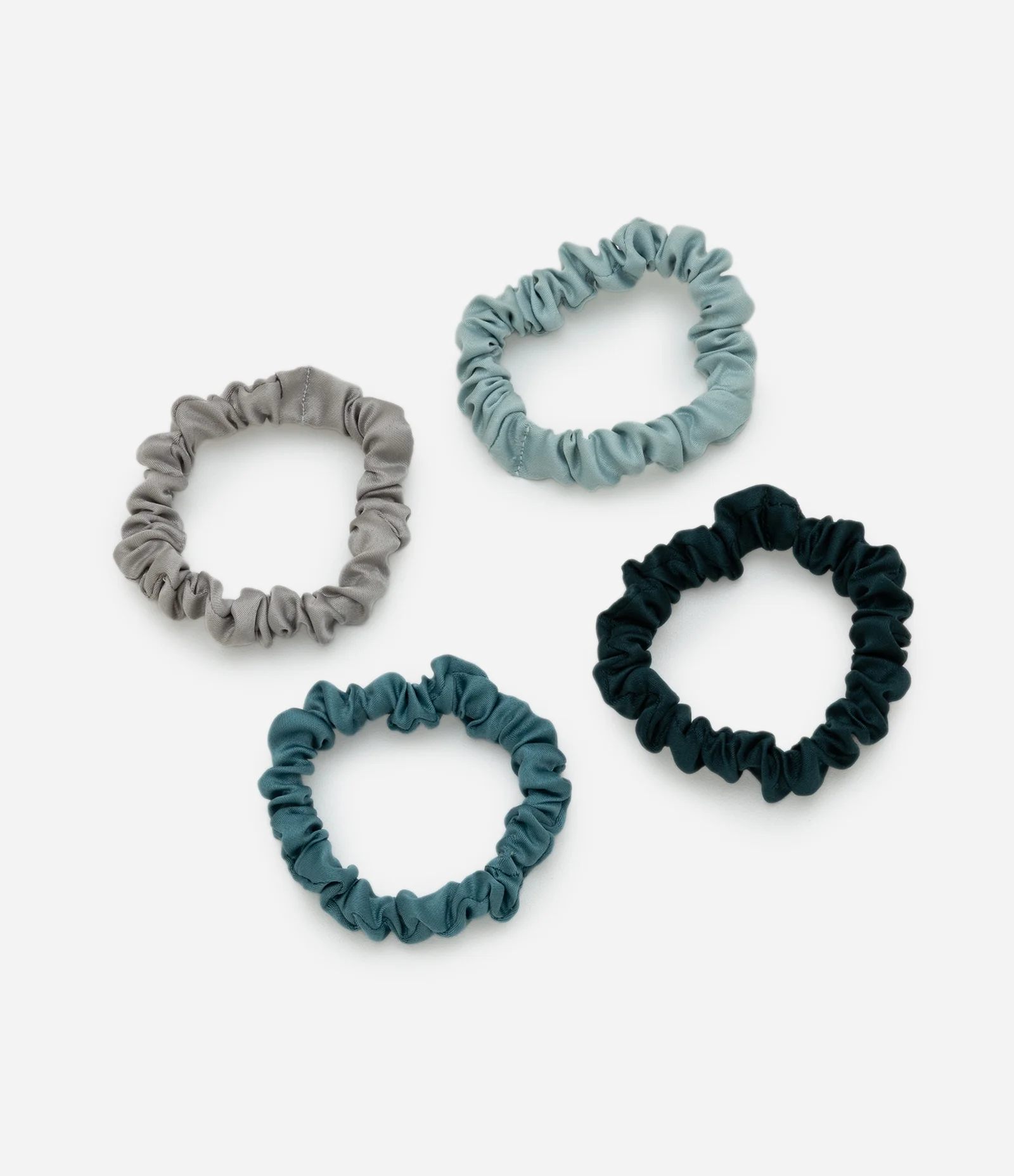 Kit 04 Elásticos De Cabelo Mini Scunchie Multicores 1
