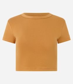 Blusa Baby Tee em Algodão com Cava Deslocada
