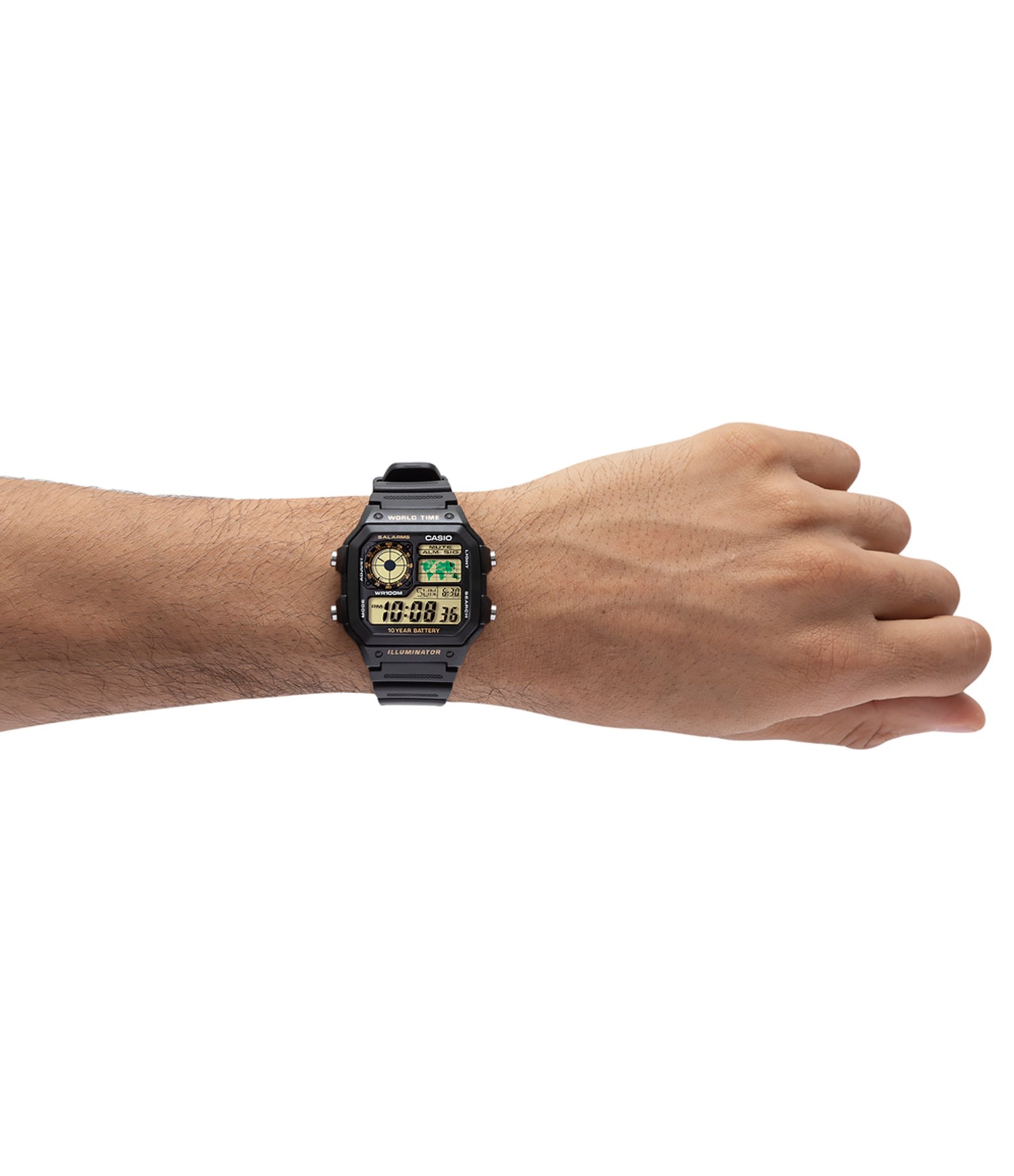 Relógio Resina Masculino Digital com Caixa em Resina e Pulseira em Resina Casio Preto 2