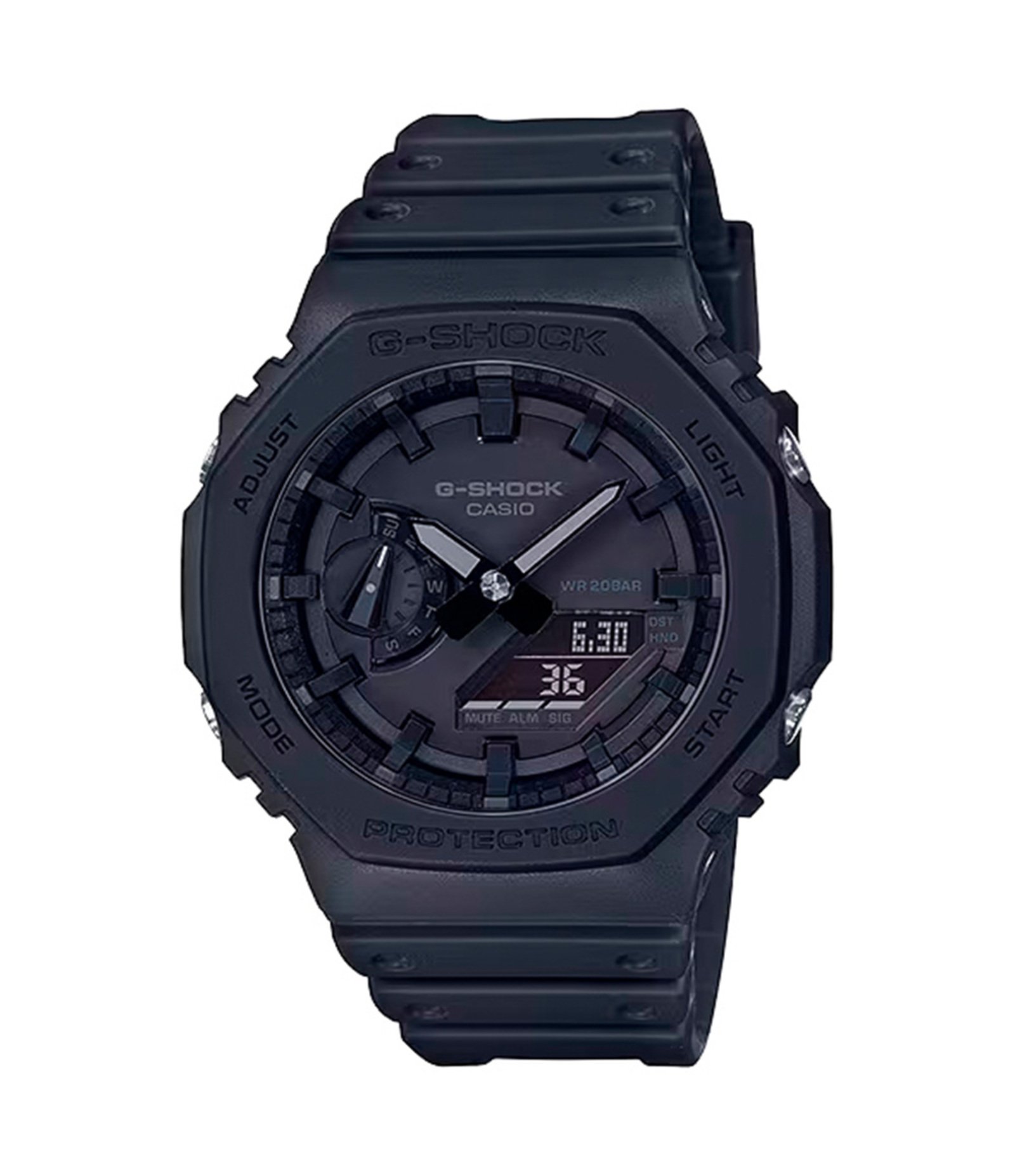 Relógio Resina Masculino Anadigi com Caixa em Resina e Pulseira em Resina Casio Preto 1