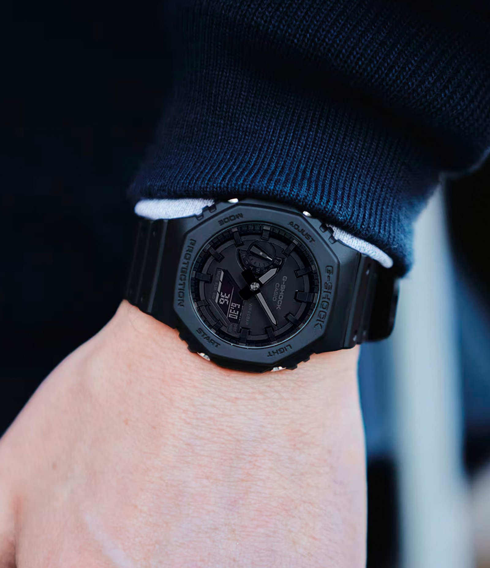 Relógio Resina Masculino Anadigi com Caixa em Resina e Pulseira em Resina Casio Preto 6