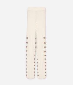 Meia-Calça Infantil em Algodão com Estampa de Laços – Tam P a G