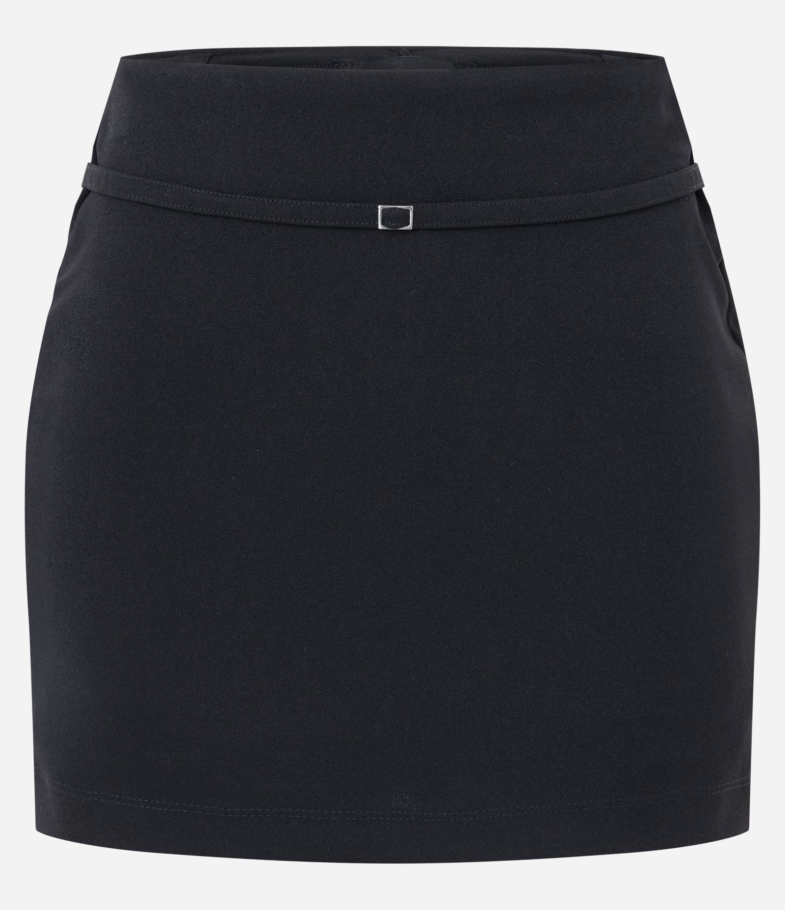 Short Saia Ajustado em Crepe com Cintinho Preto 5