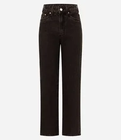 Calça Reta Comfort em Jeans com Cintura Alta