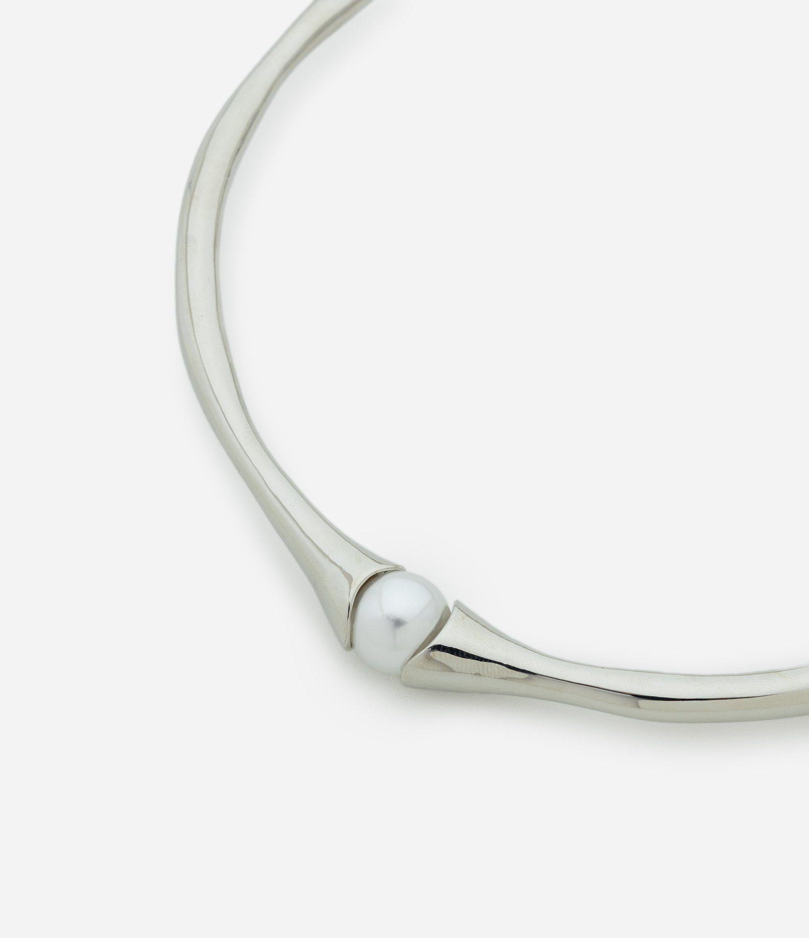 Choker com Mola e Aplicação de Pérola Prata 2