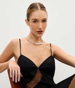 Choker com Mola e Aplicação de Pérola