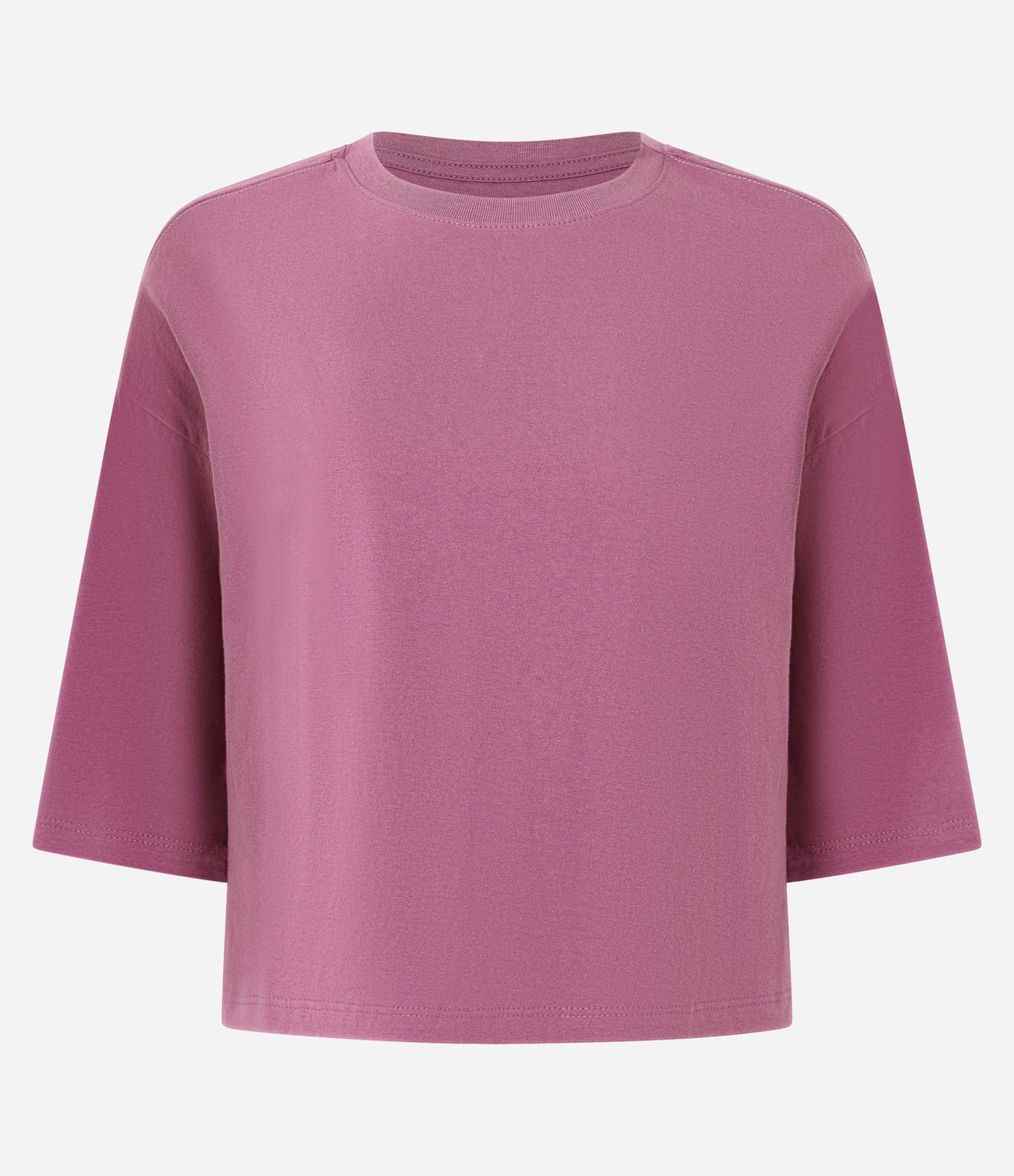 Camiseta Cropped em Algodão com Manga Curta Rosa 4