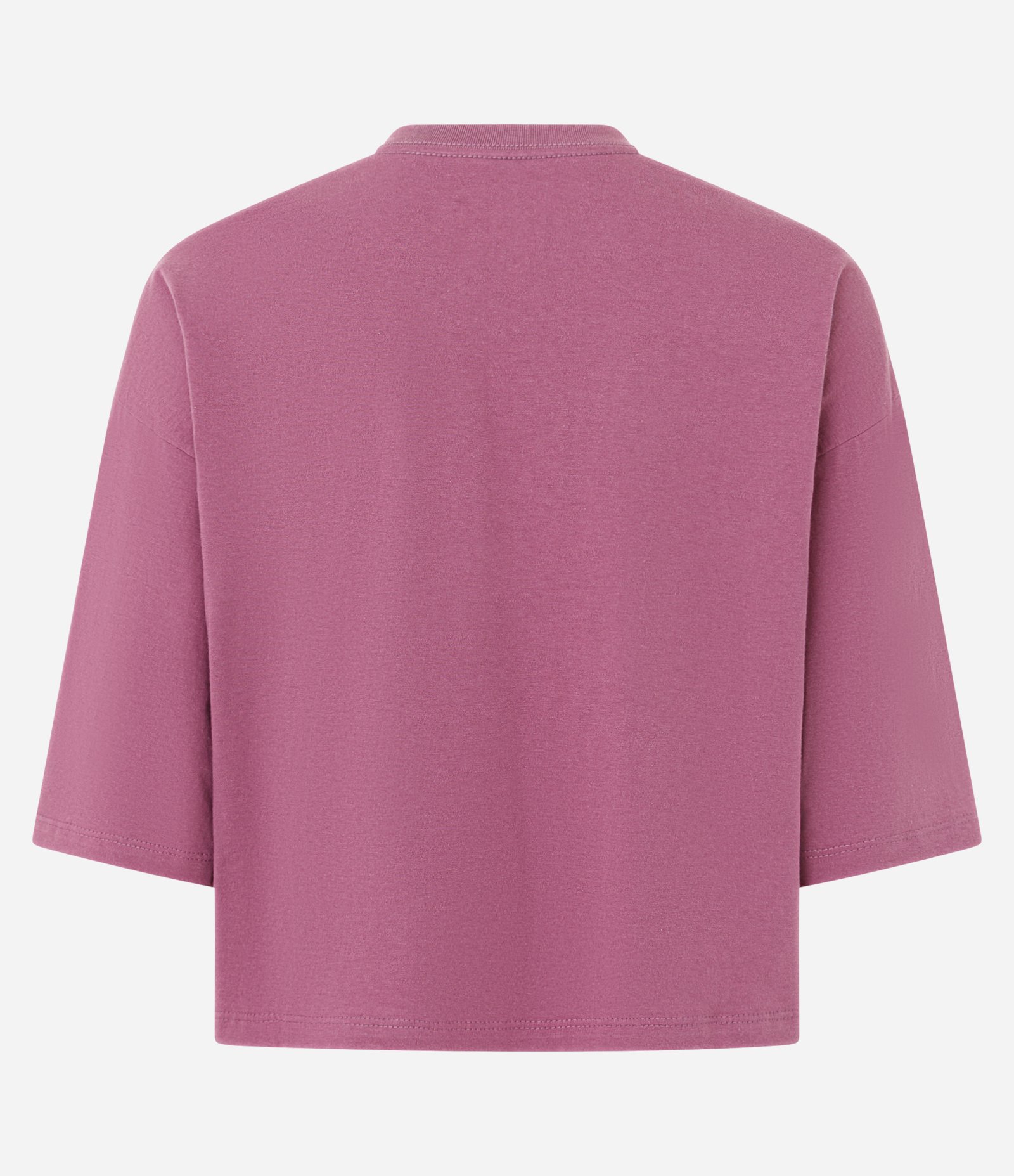 Camiseta Cropped em Algodão com Manga Curta Rosa 5