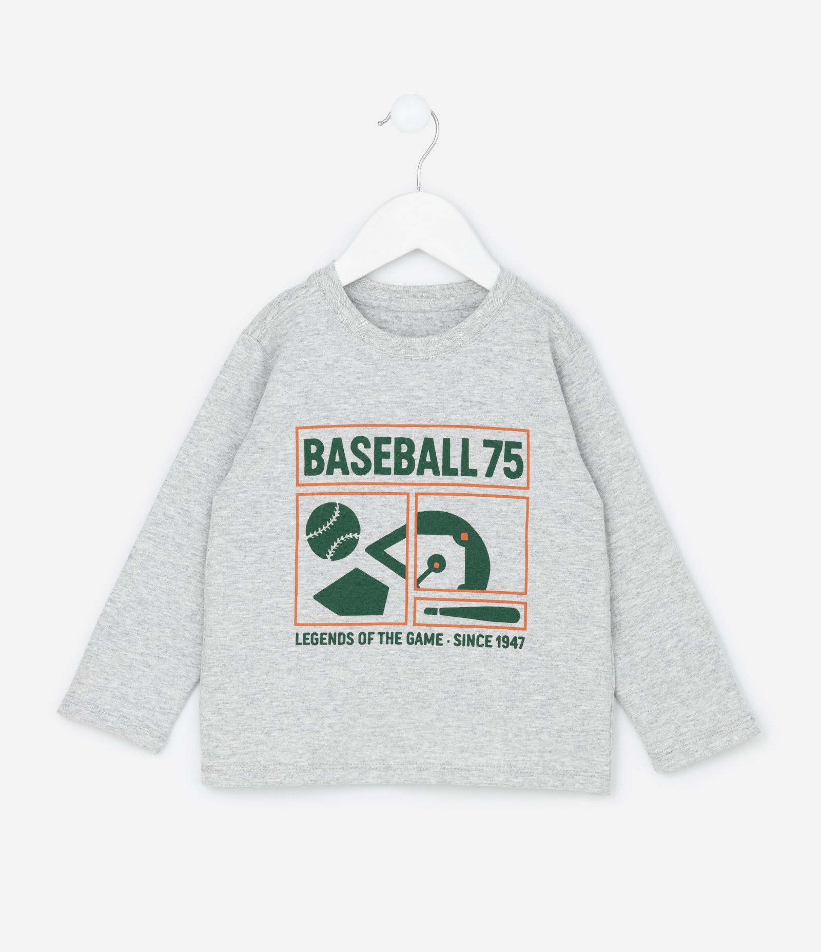 Camiseta Infantil com Estampa Esportiva Basquete – Tam 1 a 5/6 Anos Cinza Claro 1