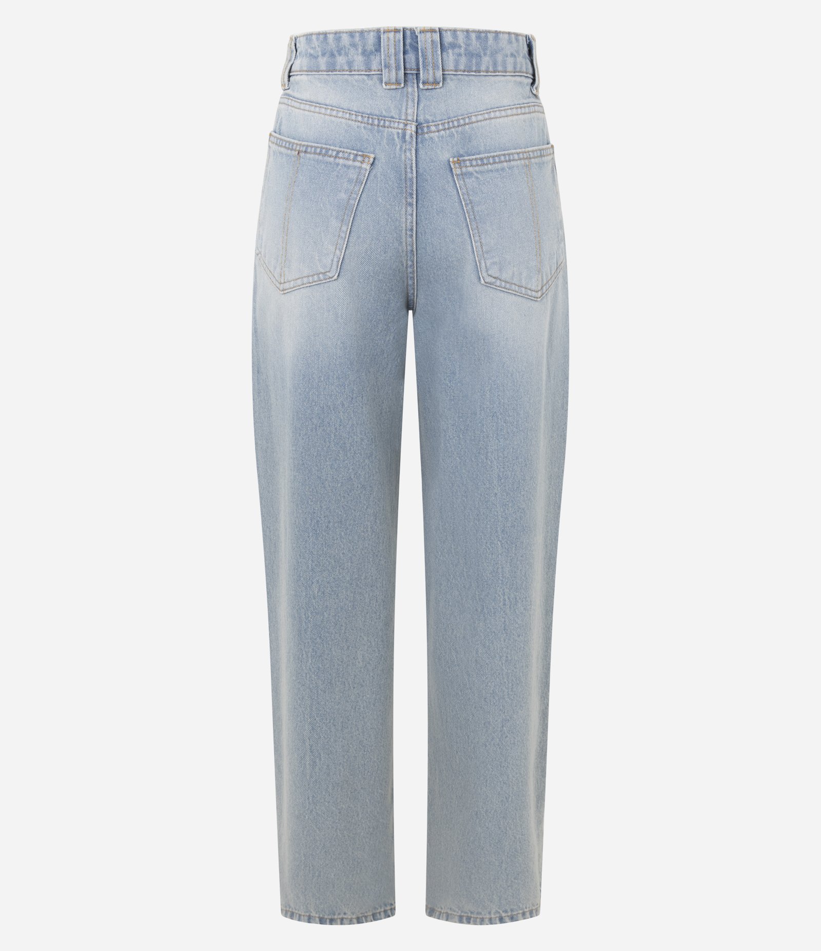 Calça Baggy em Jeans com Cintura Média Azul Claro 7