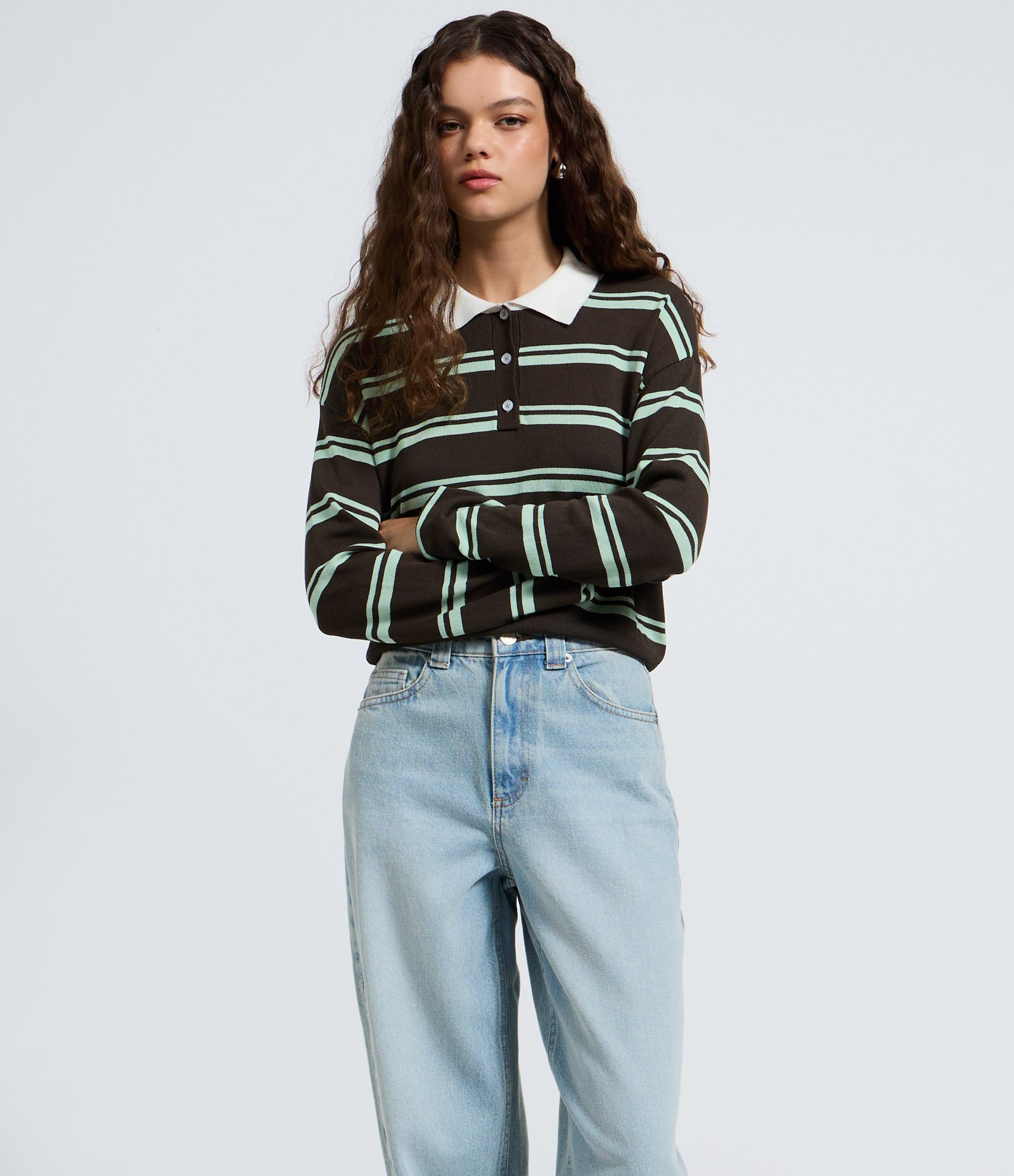 Calça Baggy em Jeans com Cintura Média Azul Claro 2