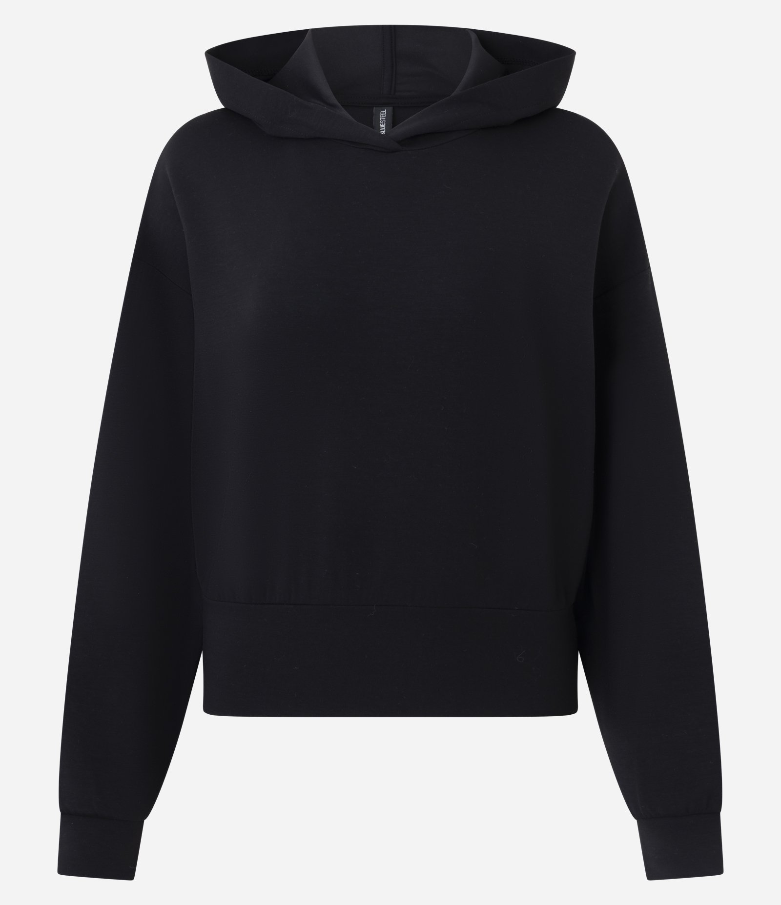 Moletom com Capuz em Modal com Barra Ajustada Preto 1