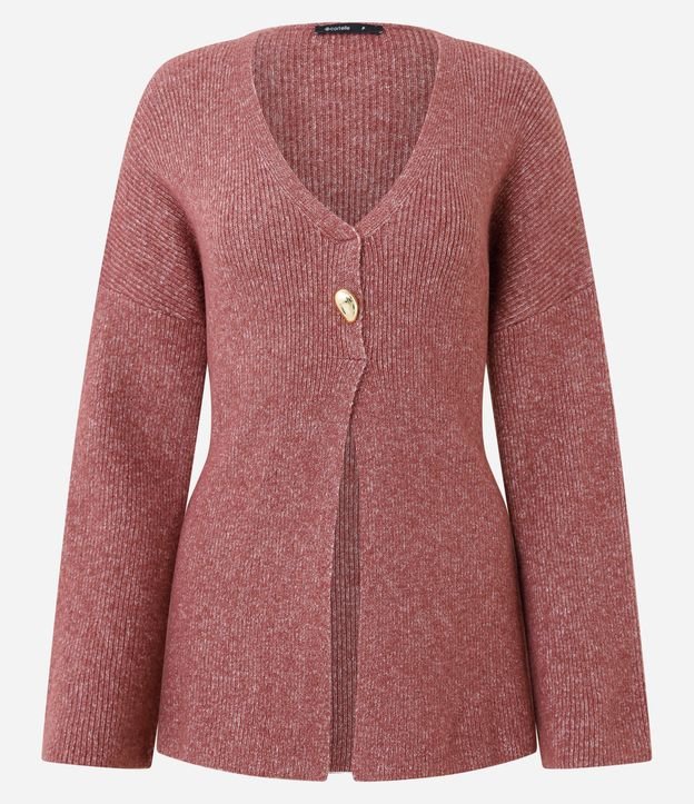 Cardigan Alongado em Tricô com Amarração nas Costas