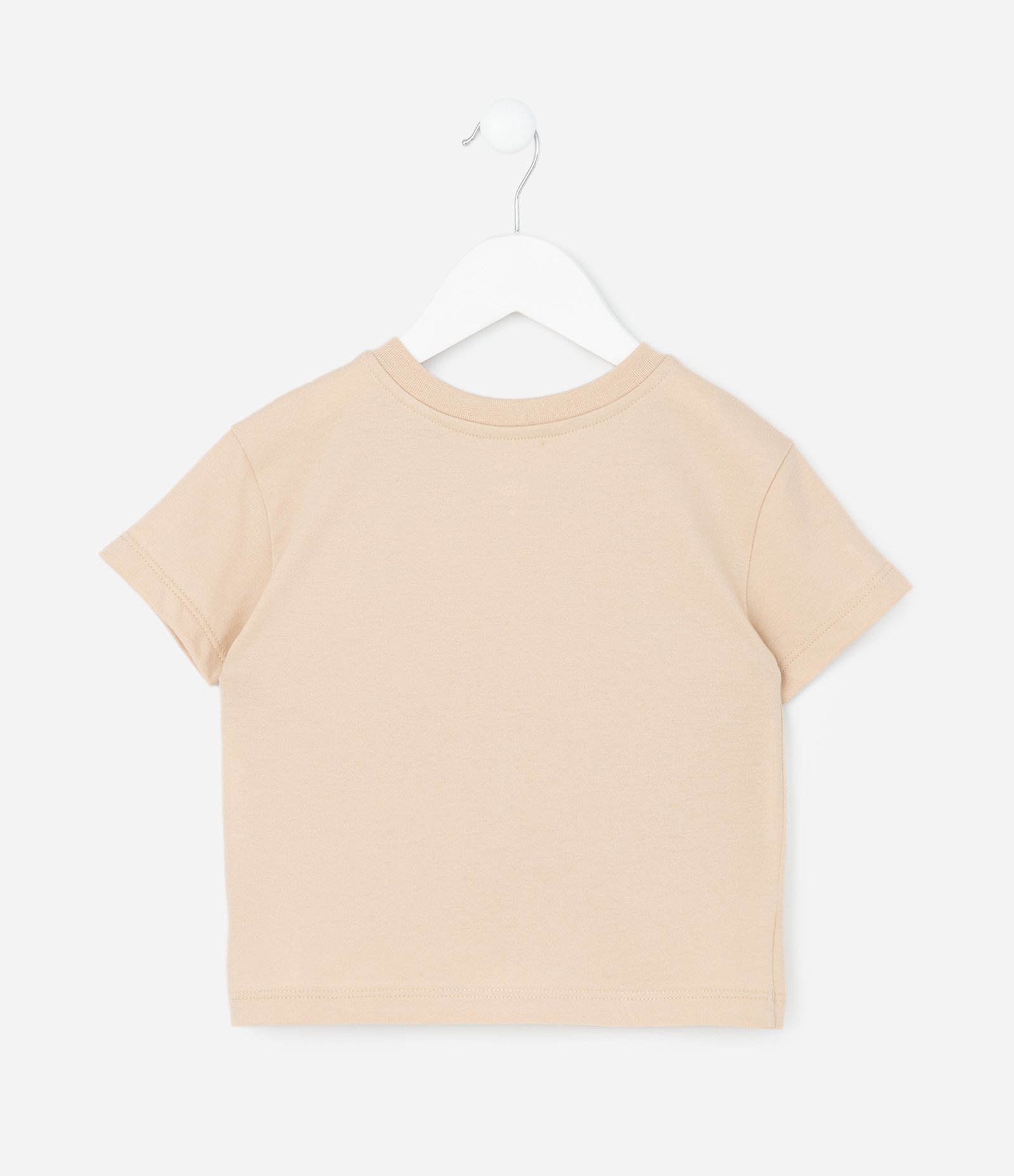 Camiseta Infantil com Estampa de Urso – Tam 1 a 5/6 Anos Bege Claro 2
