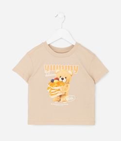 Camiseta Infantil com Estampa de Urso – Tam 1 a 5/6 Anos