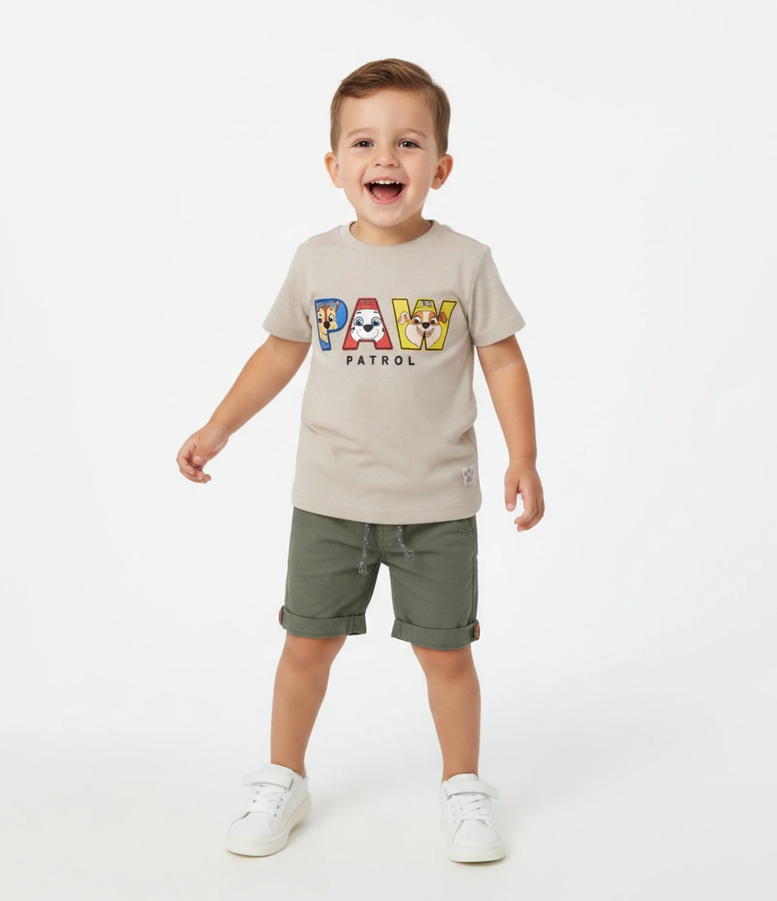Bermuda Infantil em Sarja - Tam 1 a 6 Anos Verde Musgo 1