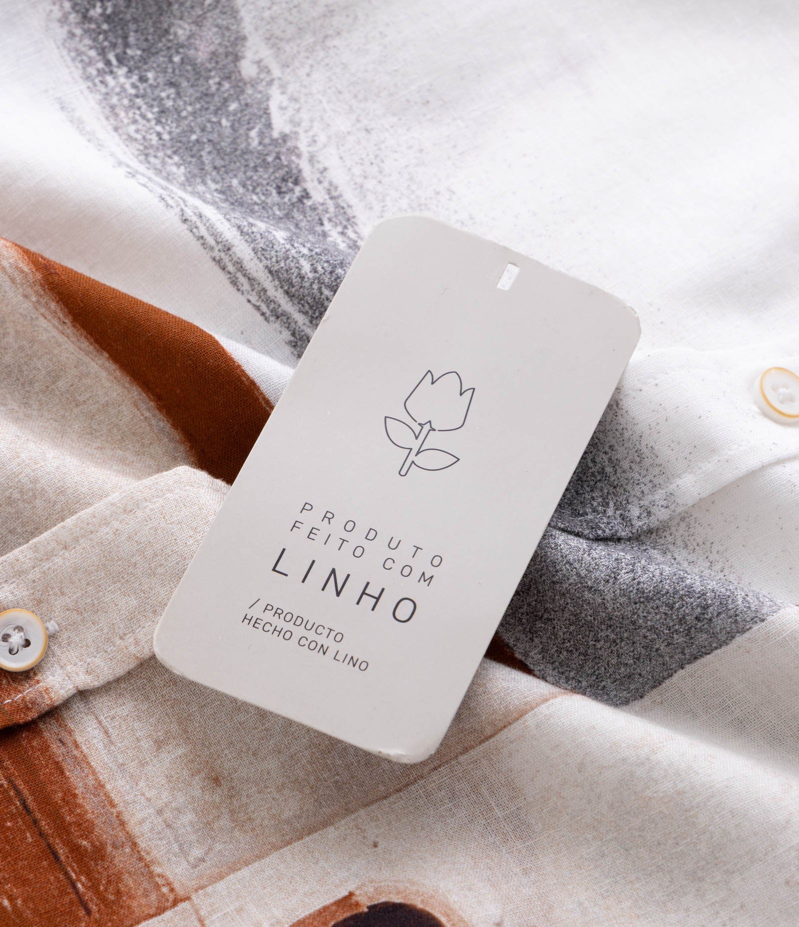Camisa Manga Curta com Paisagem Sertão Branco 7