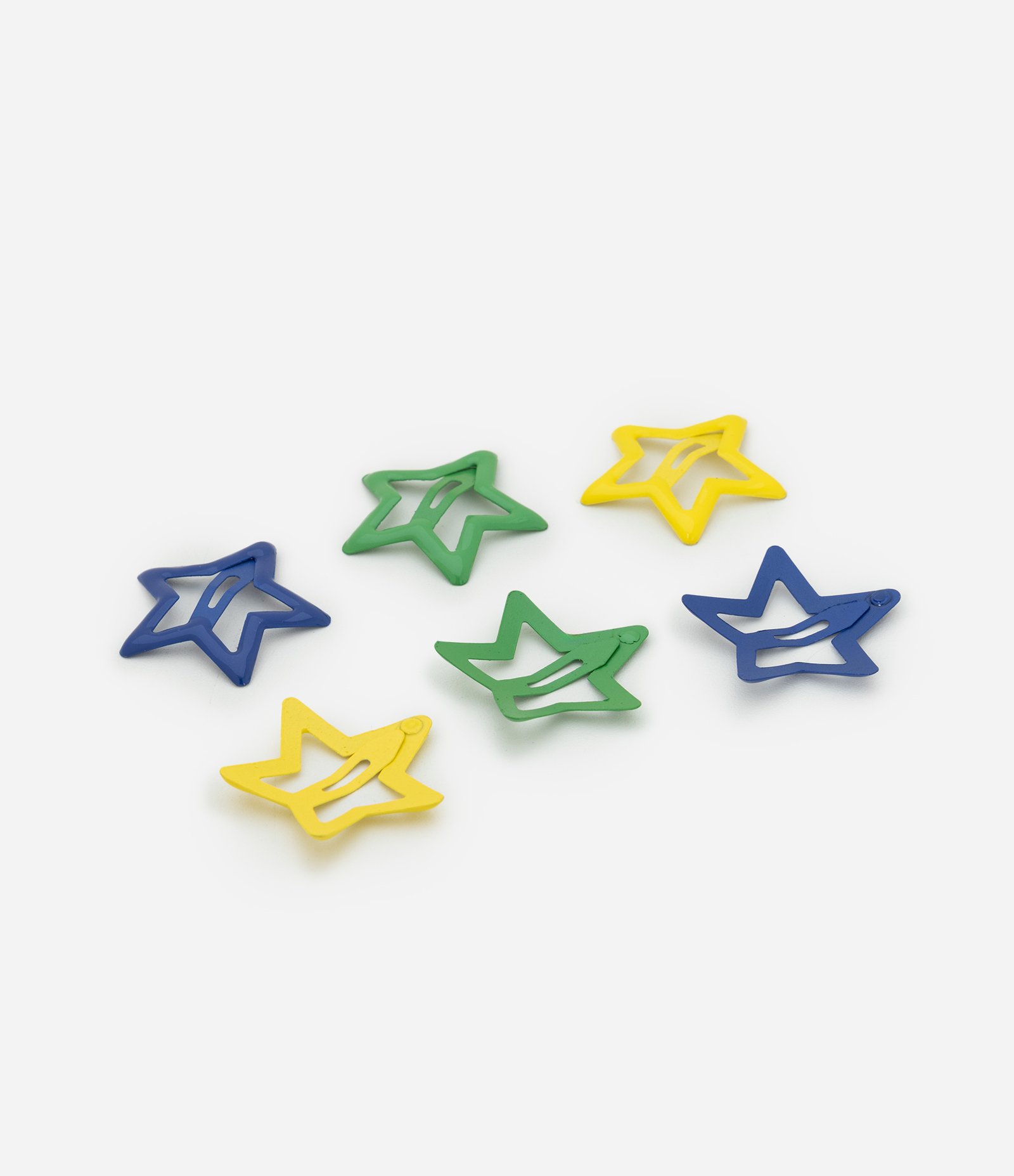 Kit 6 Presilhas de Cabelo Infantil de Estrela – Tam U Verde/Amarelo/Azul 2