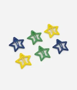 Kit 6 Presilhas de Cabelo Infantil de Estrela – Tam U