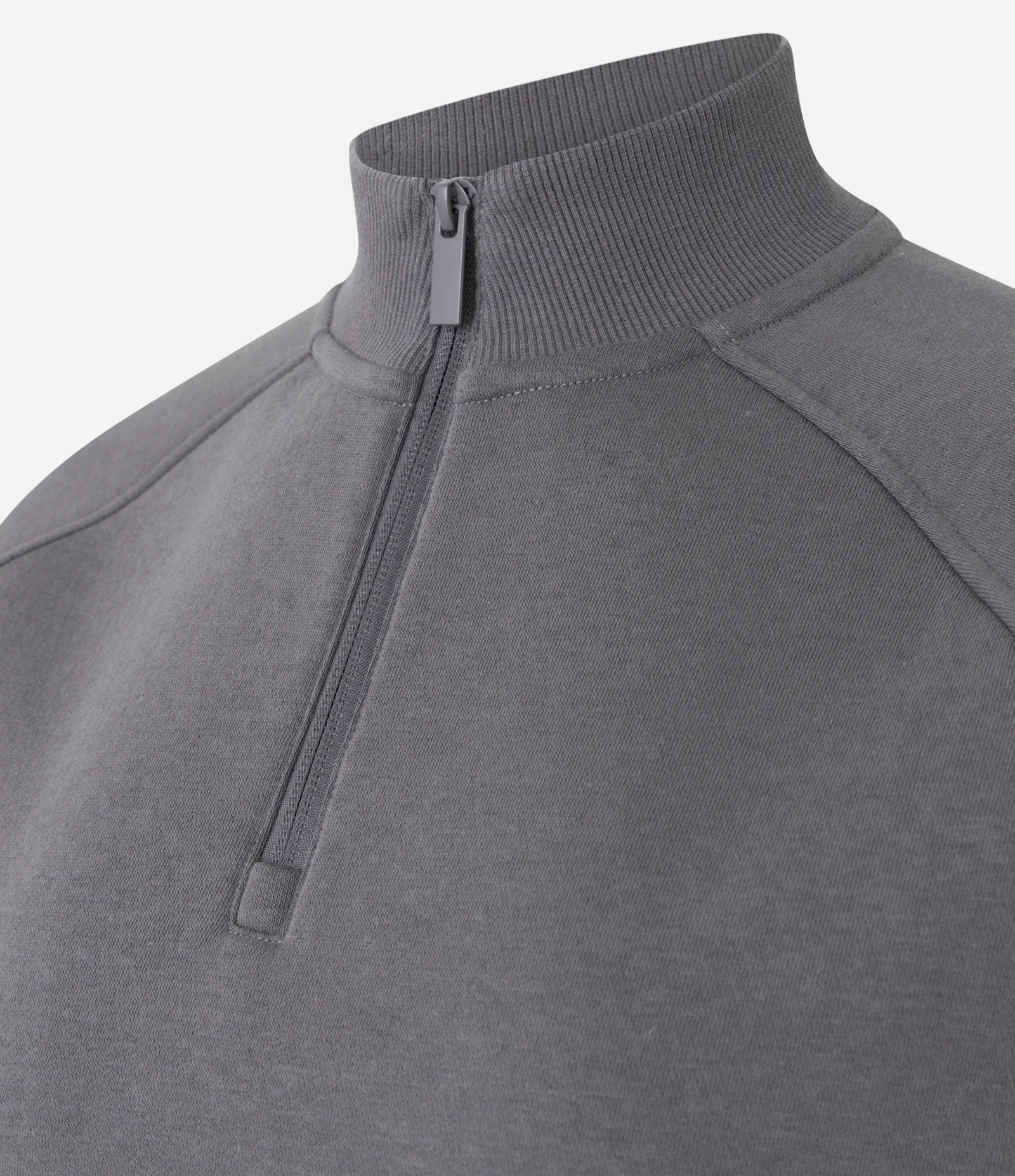 Blusão Moletom Fechado com Half Zíper Cinza 2