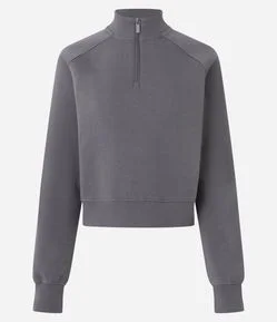 Blusão Moletom Fechado com Half Zíper