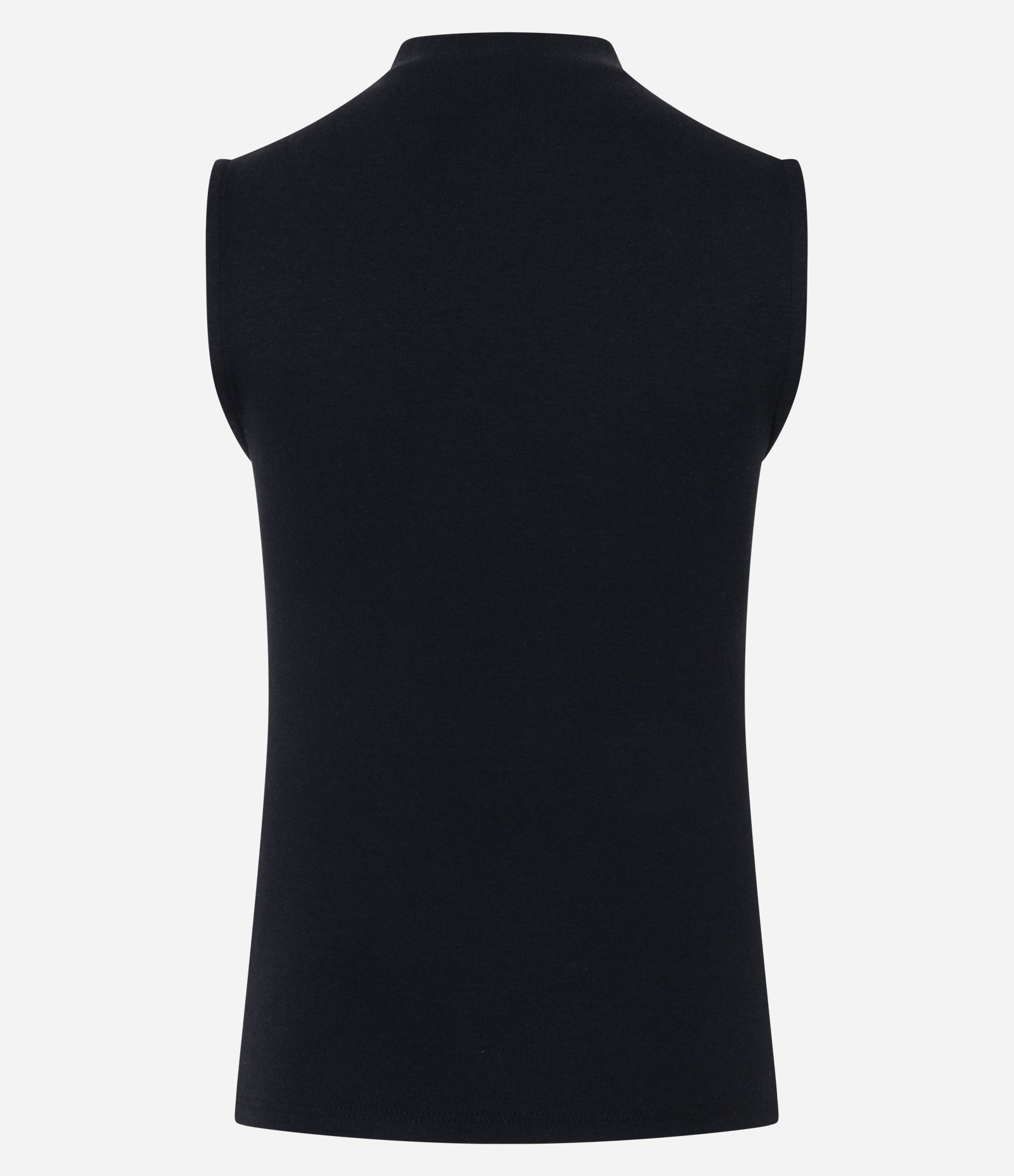 Blusa Regata Básica em Algodão com Gola Alta Preto 6