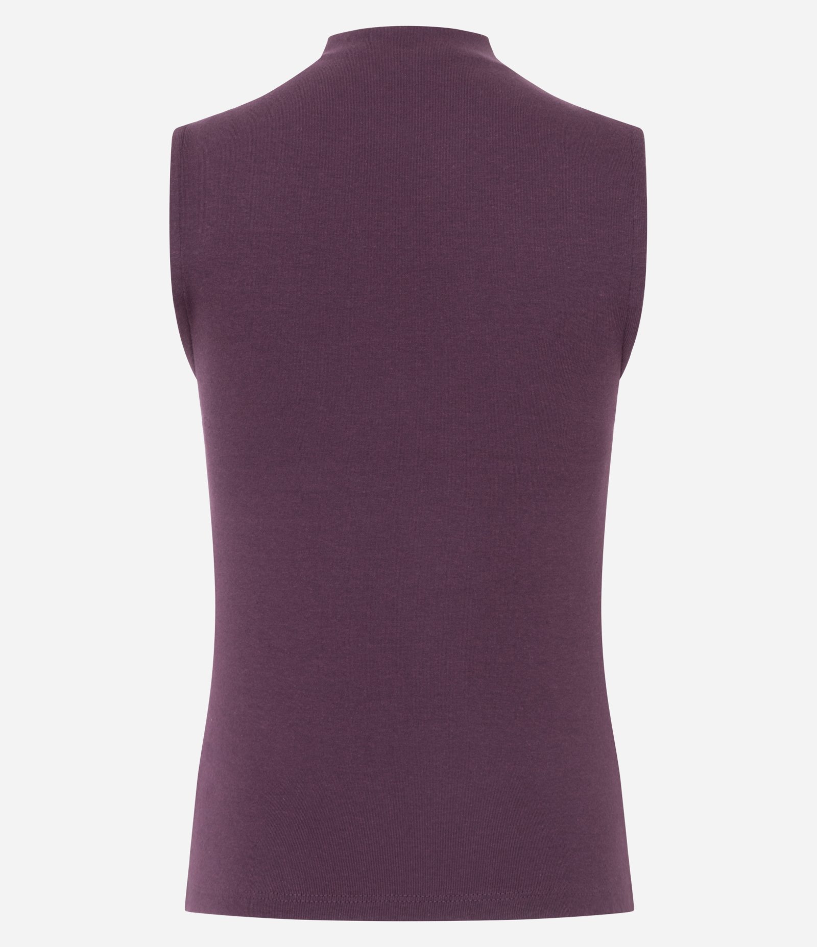 Blusa Regata Básica em Algodão com Gola Alta Vinho 6