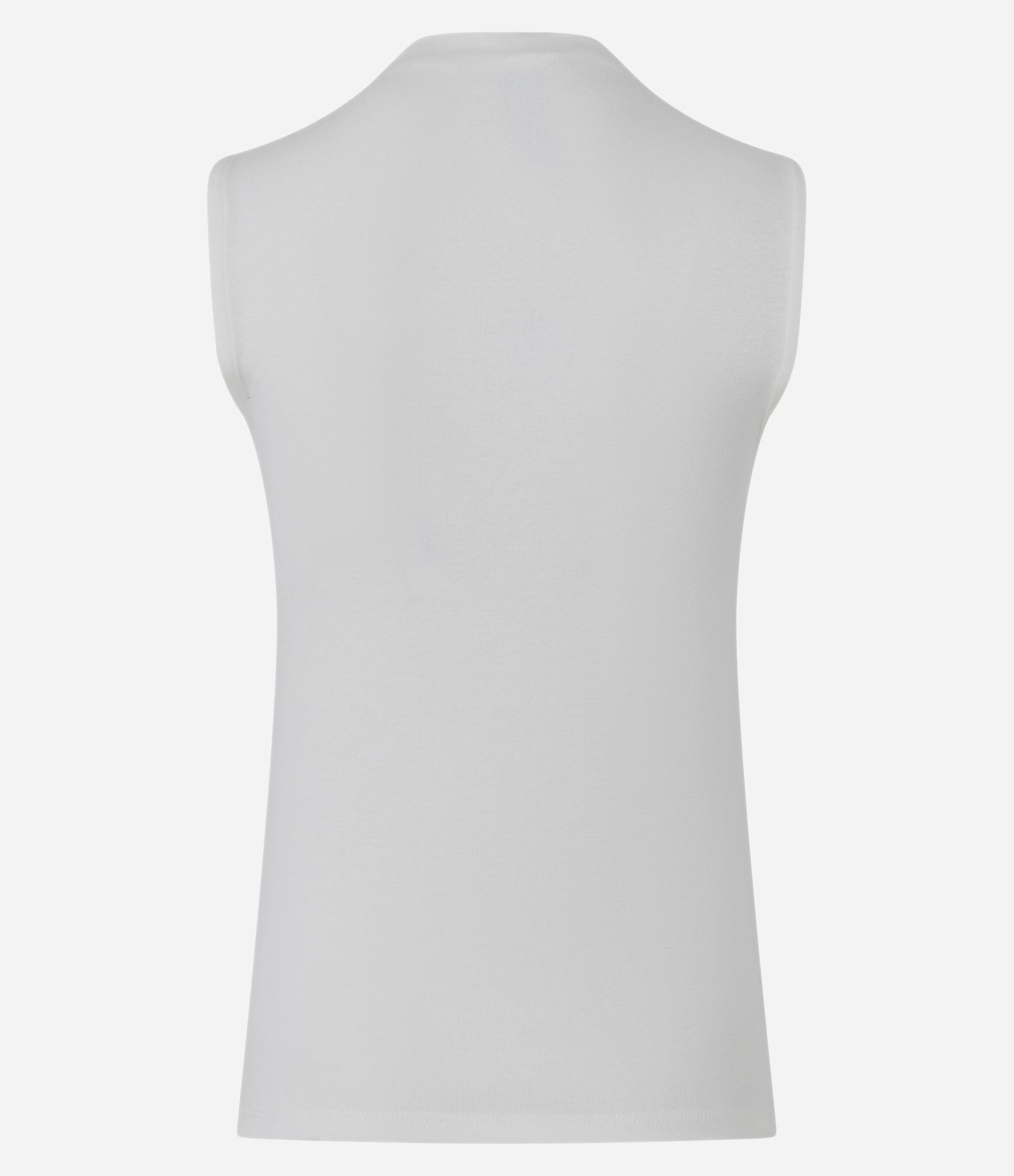 Blusa Regata Básica em Algodão com Gola Alta Branco 6