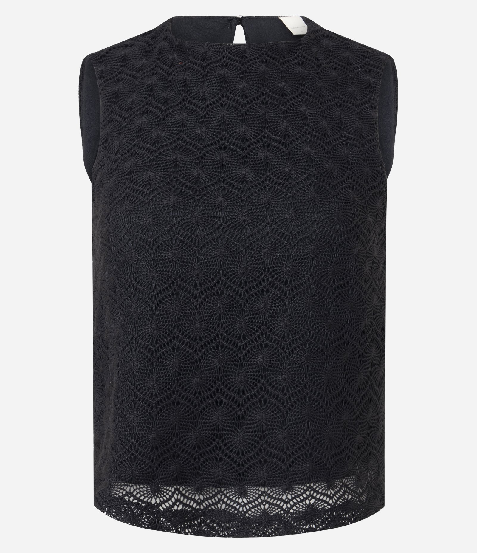 Blusa em Crochê Delicado com Alças Largas Preto 1