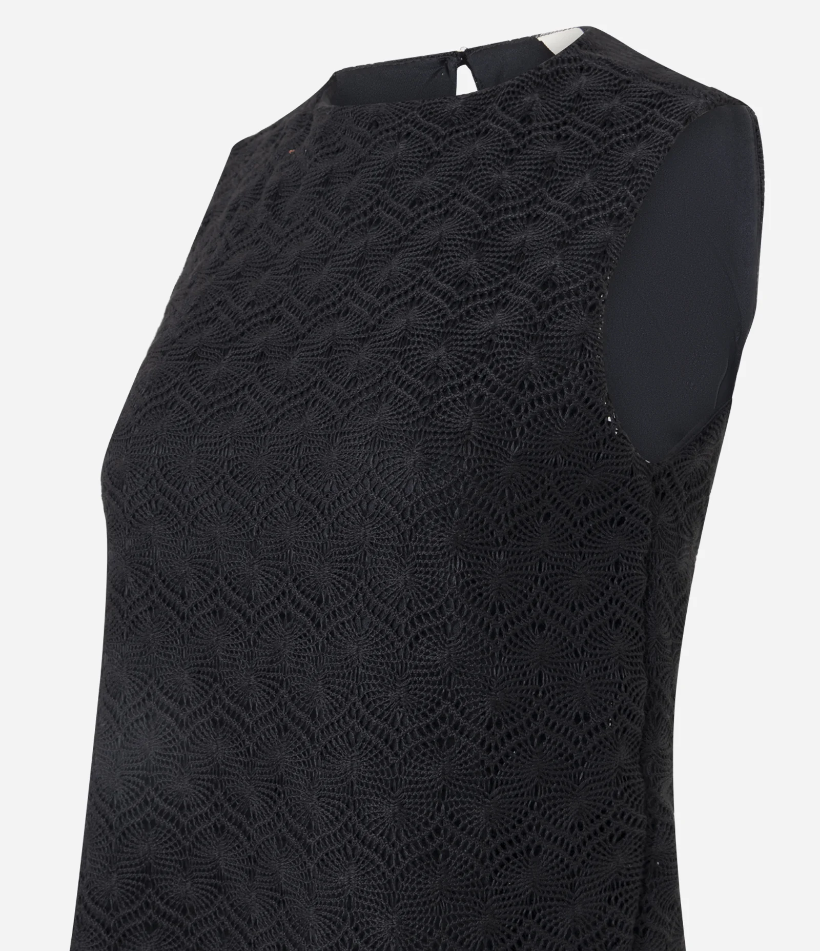 Blusa em Crochê Delicado com Alças Largas Preto 2