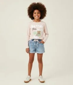 Camiseta Infantil Slim com Estampa Matcha – Tam 5 a 14 Anos
