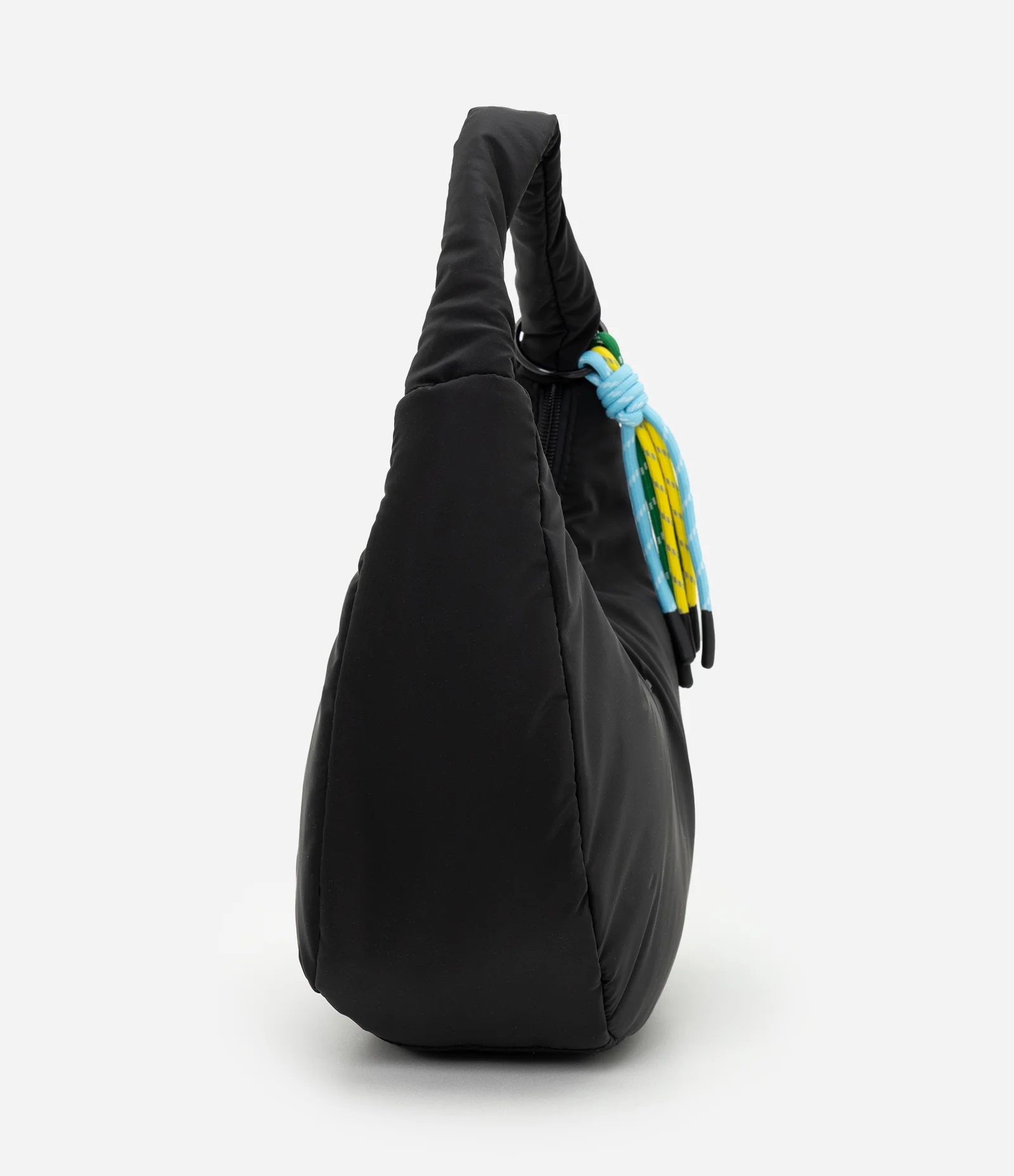 Bolsa Baguete Média com Enfeite na Alça Preto 2