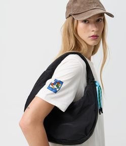 Bolsa Baguete Média com Enfeite na Alça