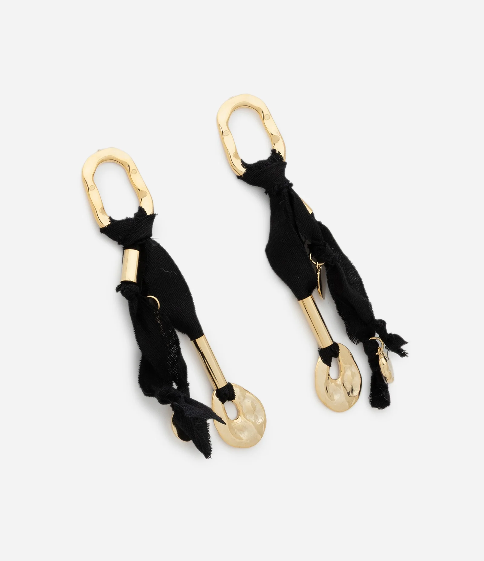 Maxi Brinco com Detalhes em Metal e Formatos Geométricos Dourado-AC 1