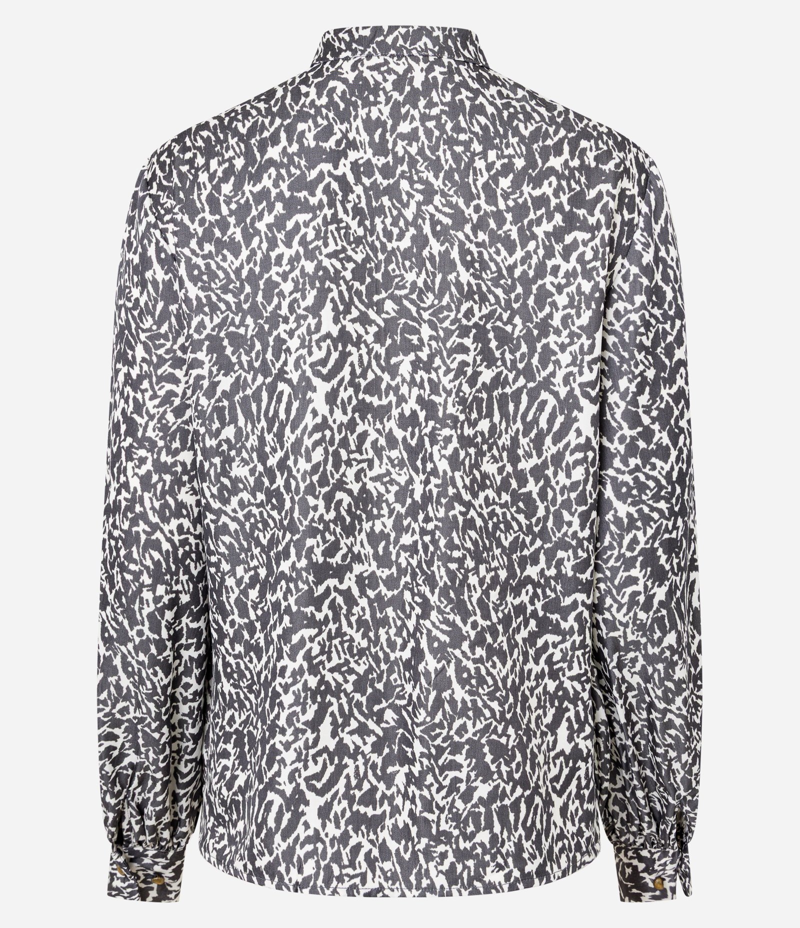 Camisa Acetinada com Manga Bufante Cinza 7