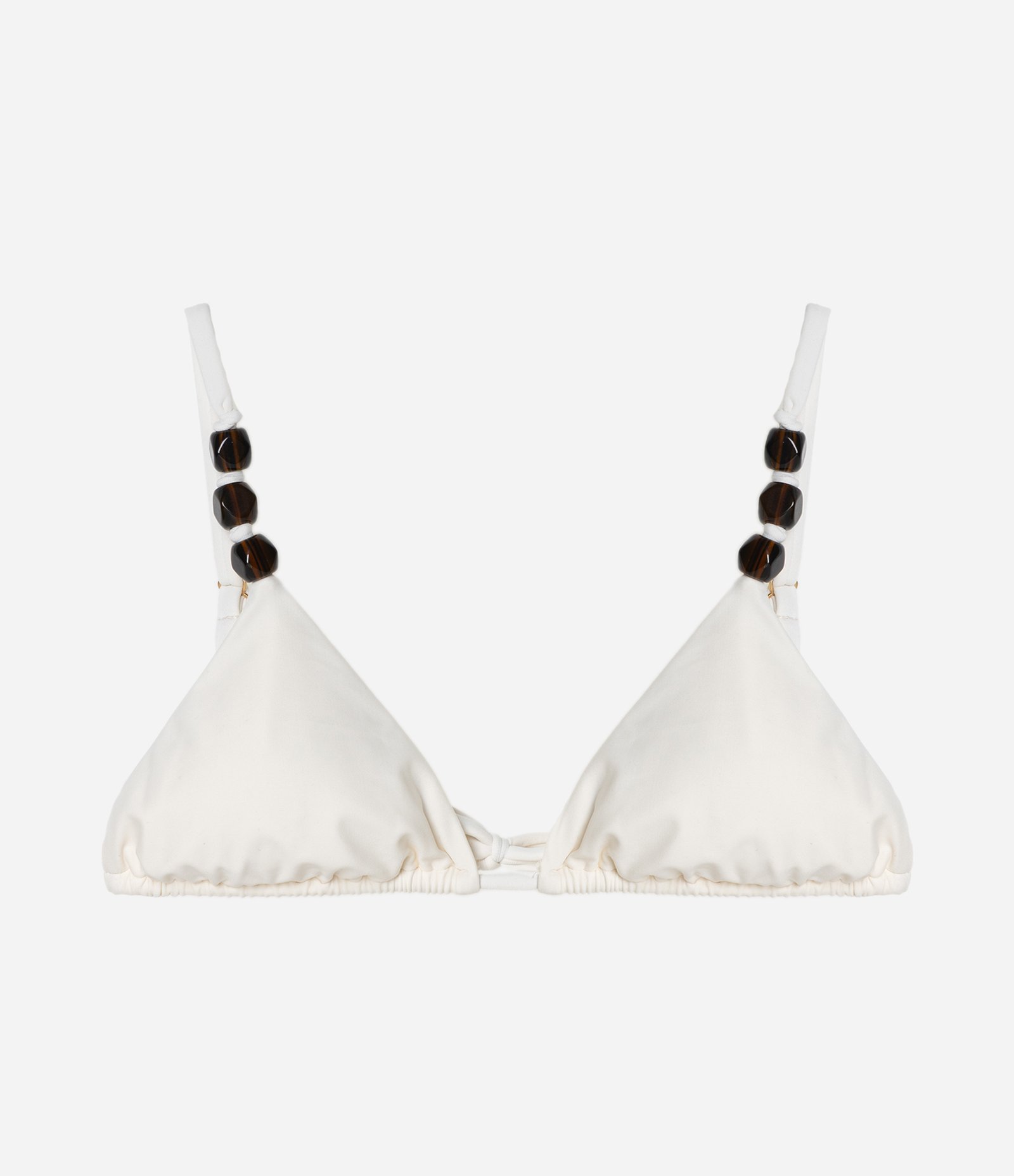 Biquini Top Cortininha em Microfibra com Aviamentos Branco 5