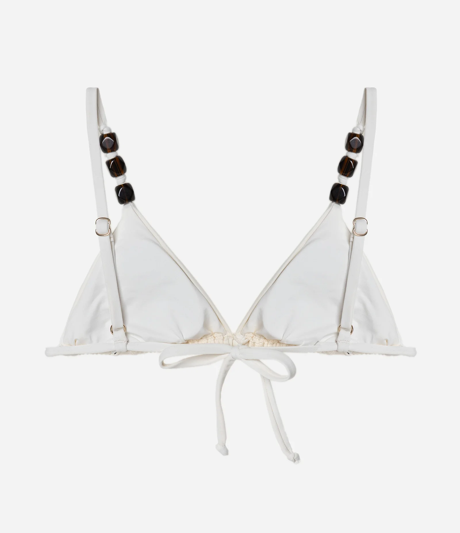 Biquini Top Cortininha em Microfibra com Aviamentos Branco 6