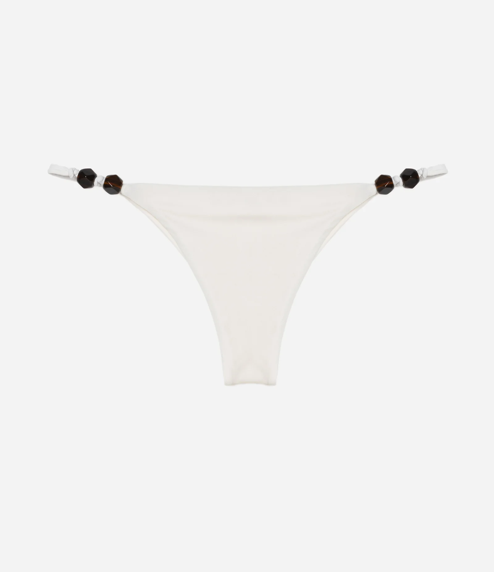 Biquini Calcinha String Empina Bumbum com Aviamentos Branco 5
