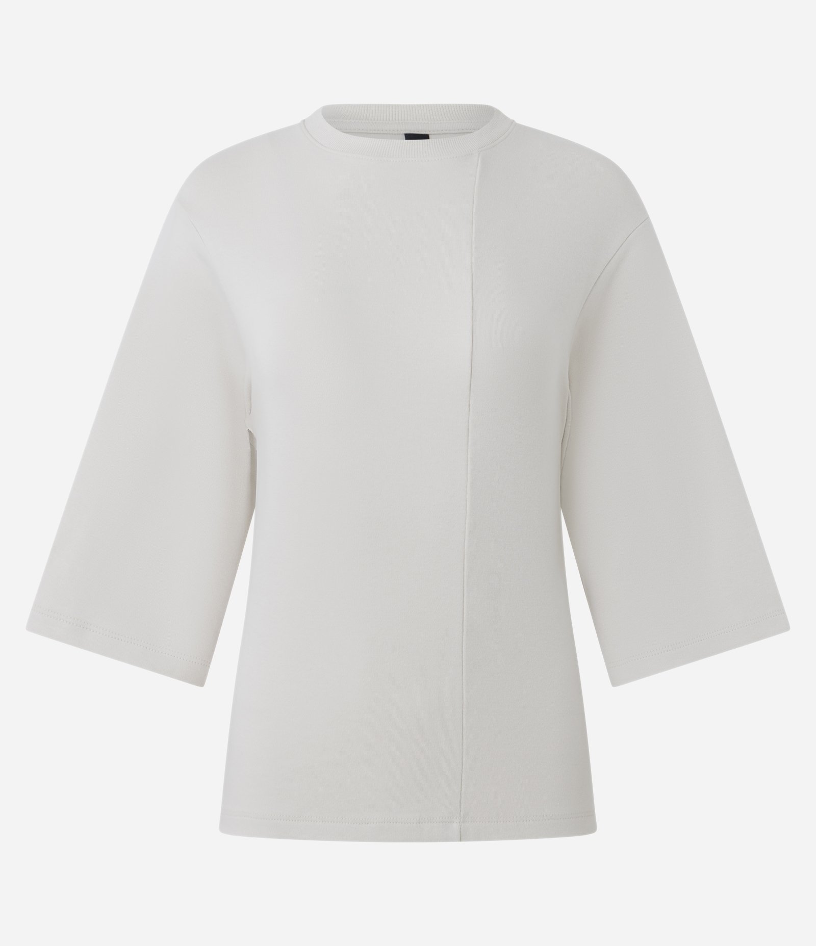 Blusa Overboxy em Suedine com Recortes e Manga Ampla Branco 4