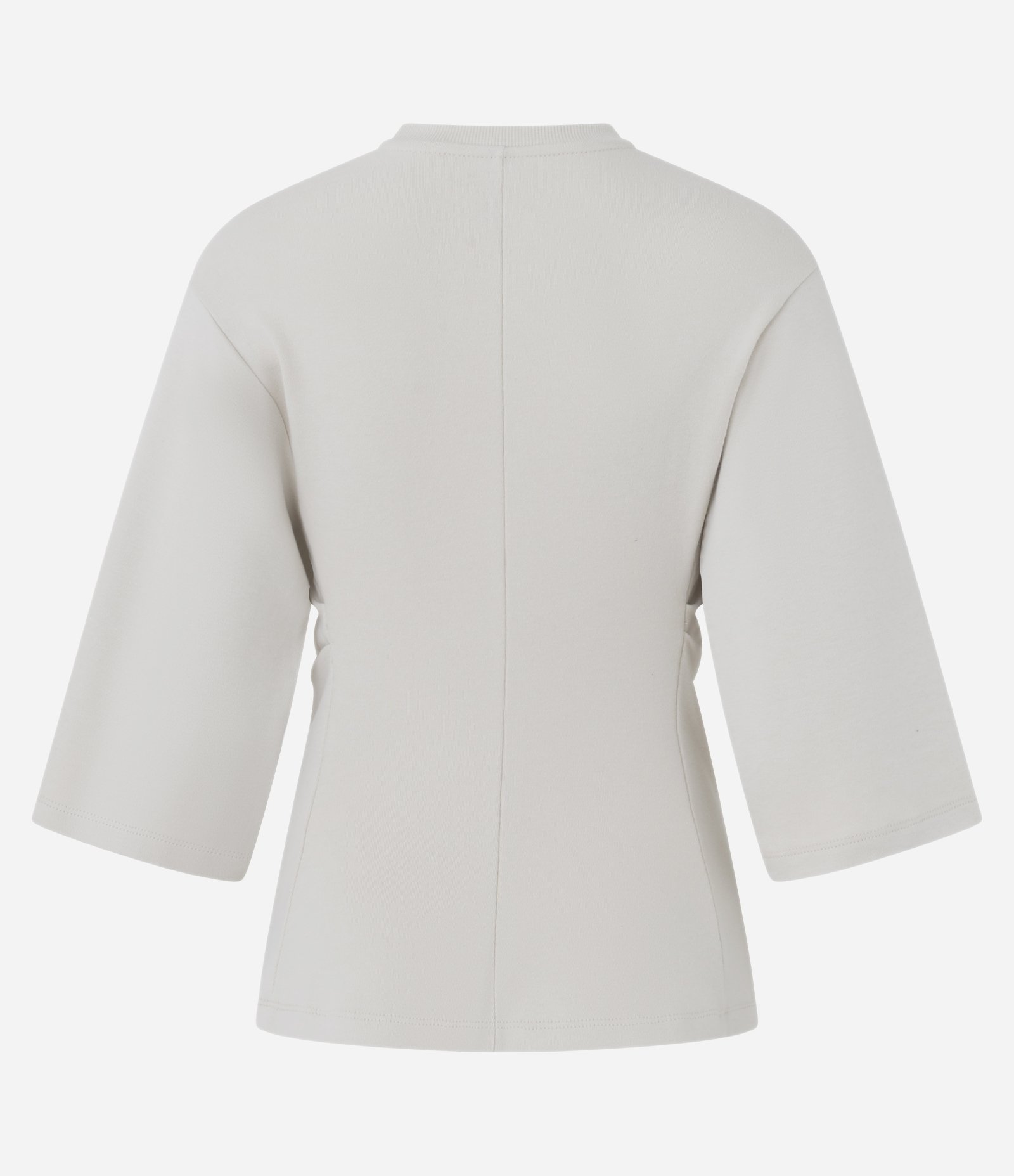 Blusa Overboxy em Suedine com Recortes e Manga Ampla Branco 5