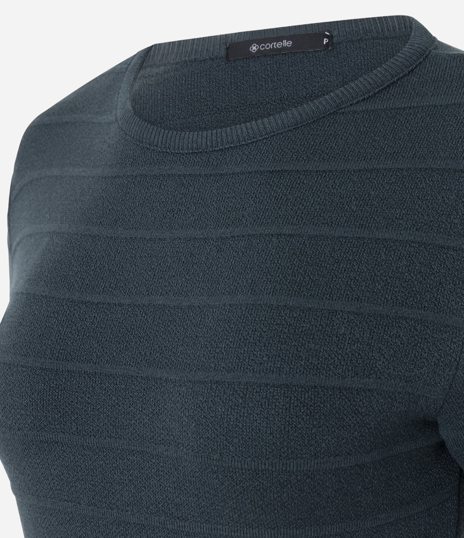 Blusa em Tricô com Linhas Texturizadas Verde 6