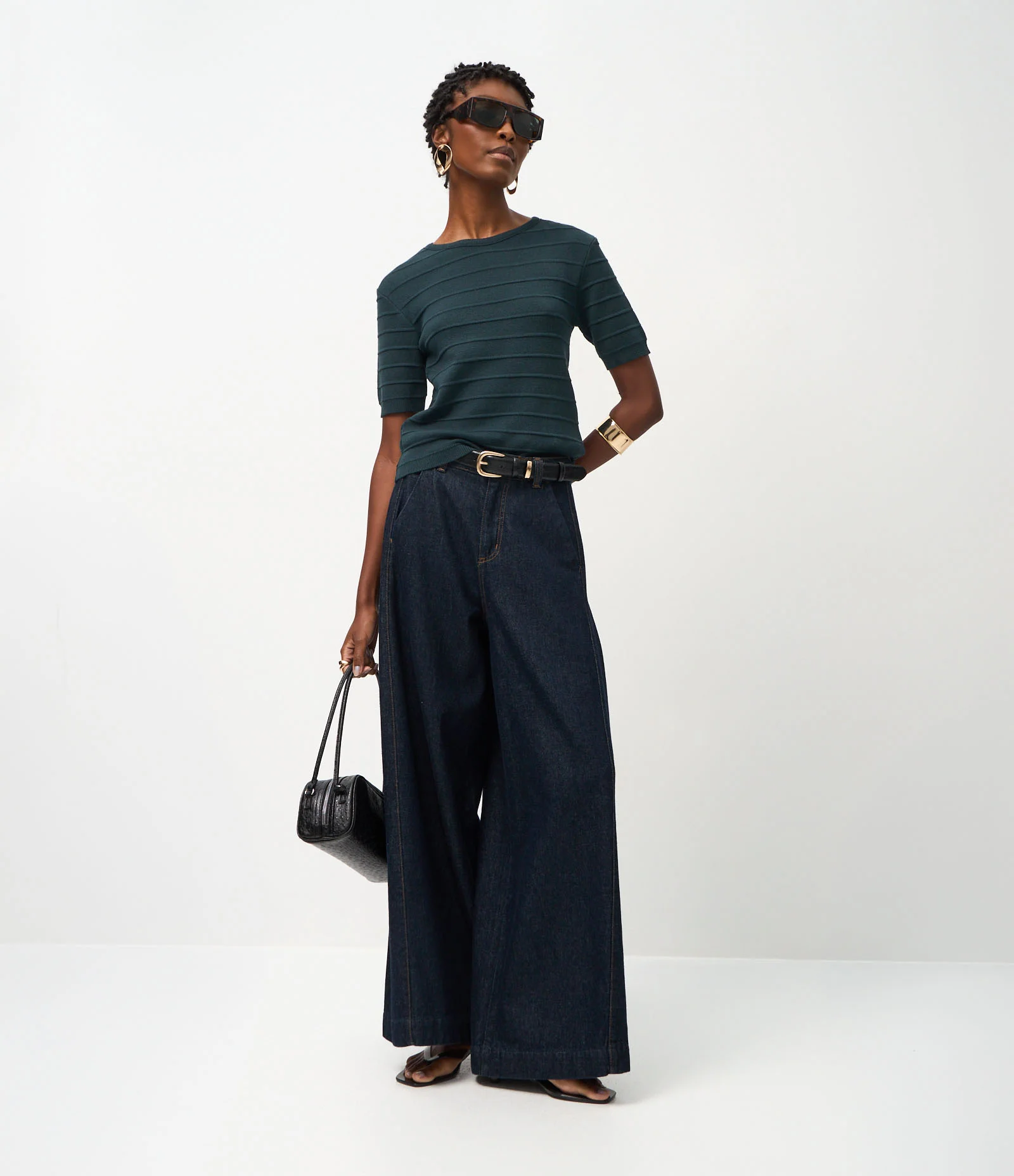 Blusa em Tricô com Linhas Texturizadas Verde 2