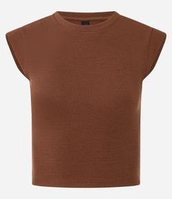 Blusa Canelada com Cava Diferenciada