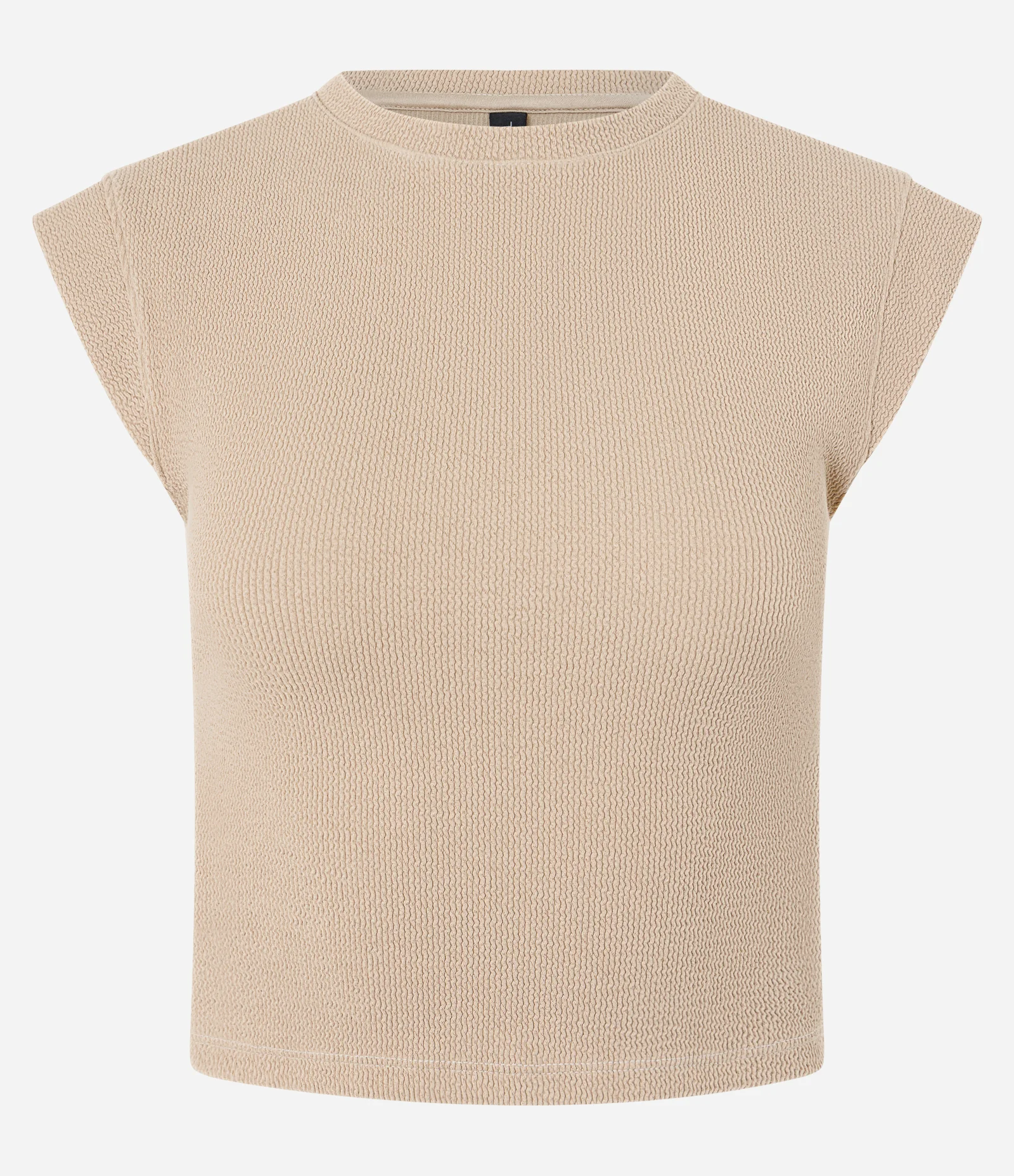 Blusa Canelada com Cava Diferenciada Bege 4