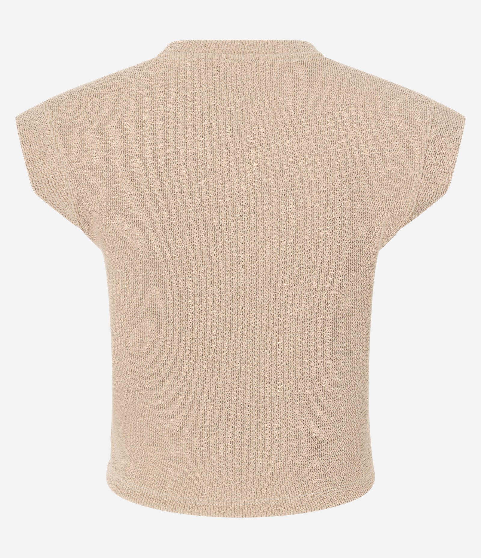 Blusa Canelada com Cava Diferenciada Bege 6