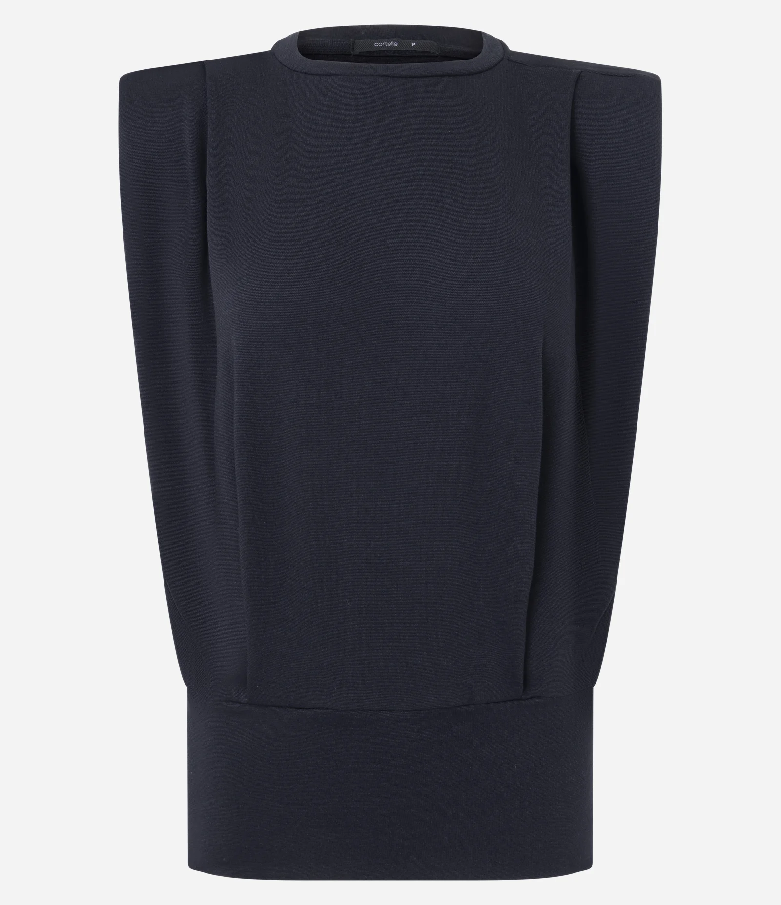 Blusa em Viscose com Ombreiras e Barra Larga Preto 6