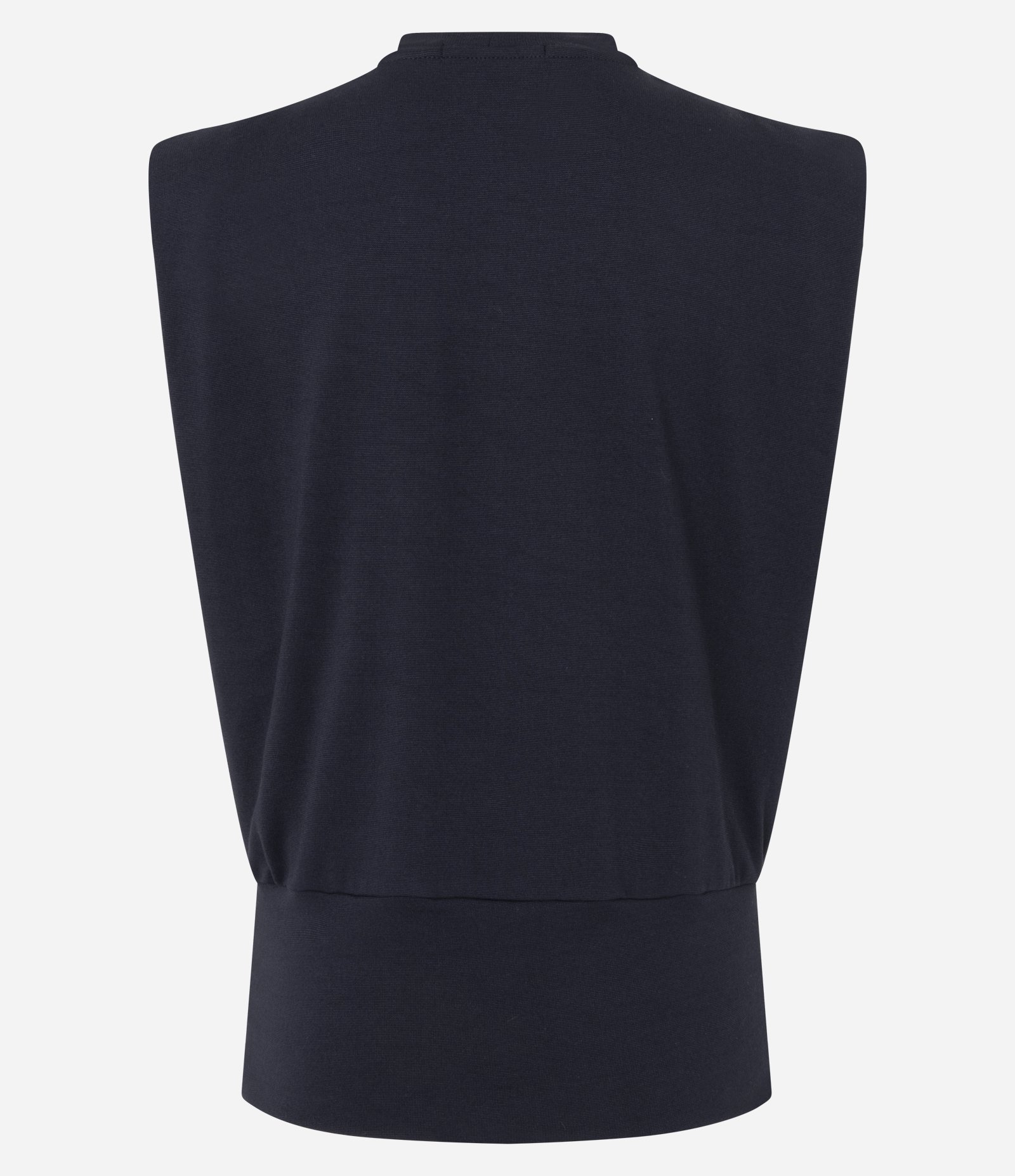 Blusa em Viscose com Ombreiras e Barra Larga Preto 7